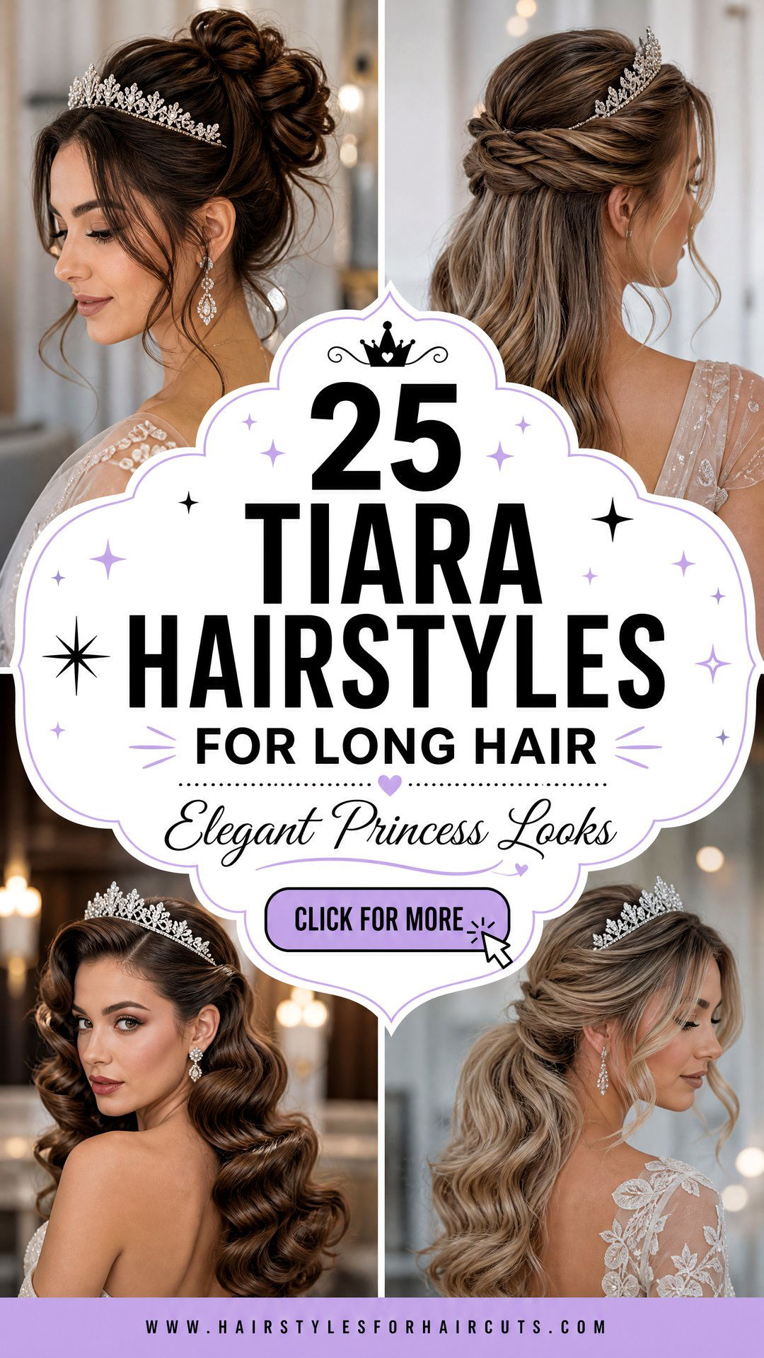 25 Tiara Hairstyles for Long Hair Elegant Styles - 25 Tiara Hairstyles for Long Hair: Elegant Styles