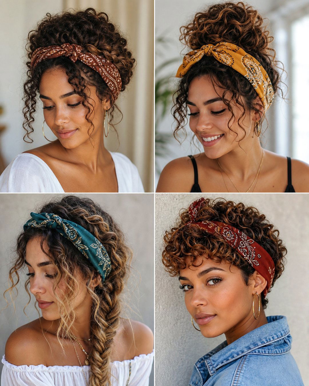25 Trendy Bandana Hairstyles Curly Hair Ideas to Try