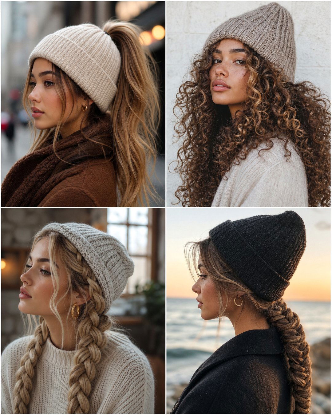 25 Trendy Beanie Hairstyles for Long Hair to Rock