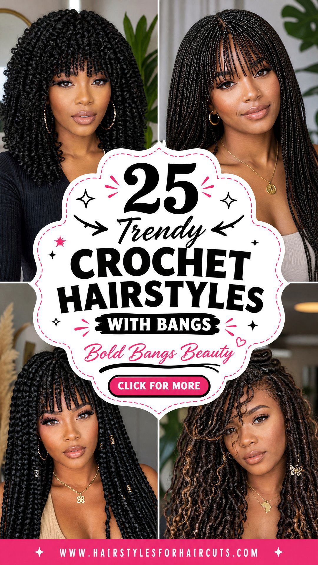 25 Trendy Crochet Hairstyles With Bangs to Inspire You - 25 Trendy Crochet Hairstyles With Bangs to Inspire You