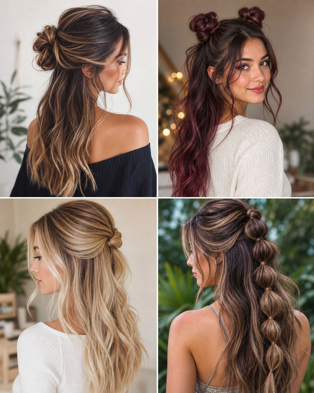 25 Trendy Half Back Hairstyles to Try This Year