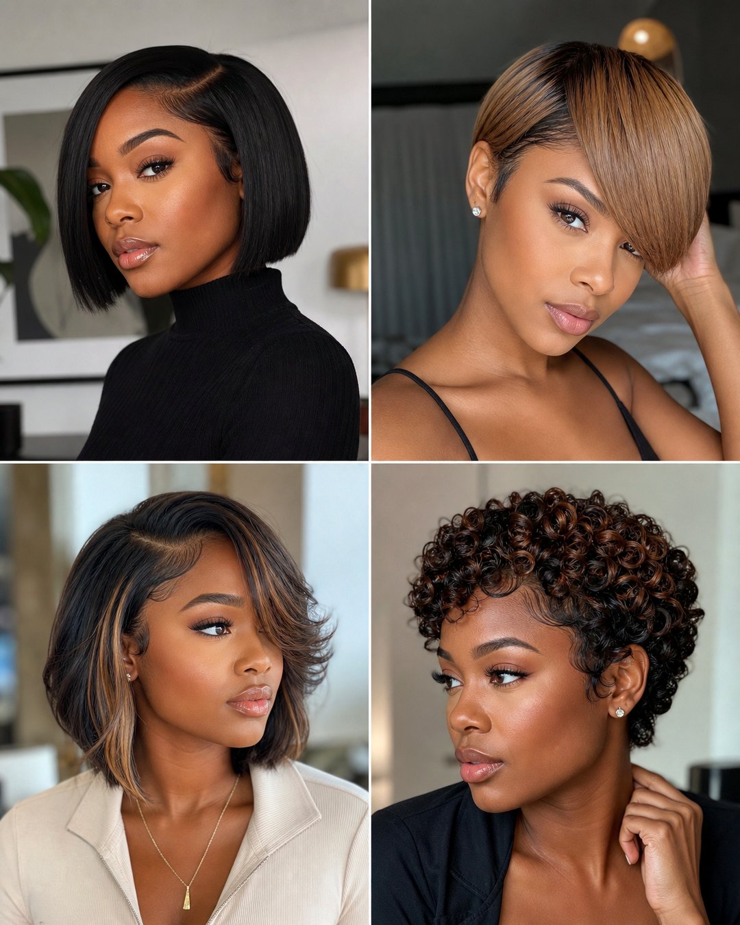 25 Trendy Short Sew In Hairstyles for Black Hair Ideas