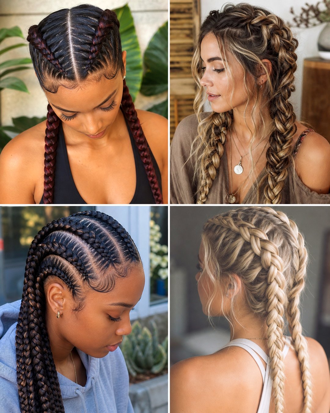 25 Two French Braid Hairstyles for Black Hair