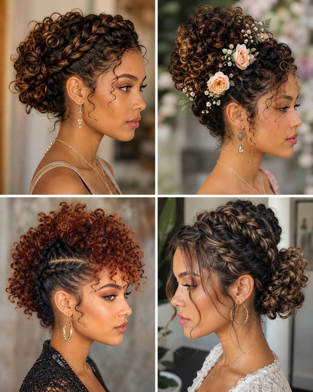 25 Updo Hairstyles for Curly Hair Wedding Inspiration