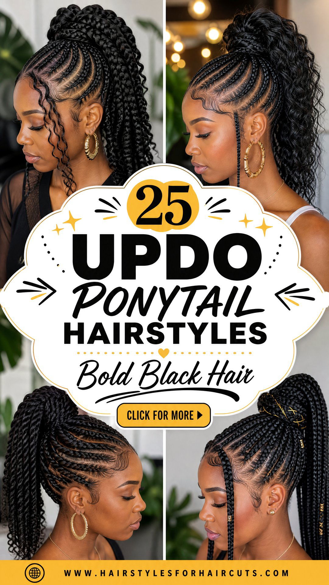 25 Updo Ponytail Hairstyles for Black Hair - 25 Updo Ponytail Hairstyles for Black Hair