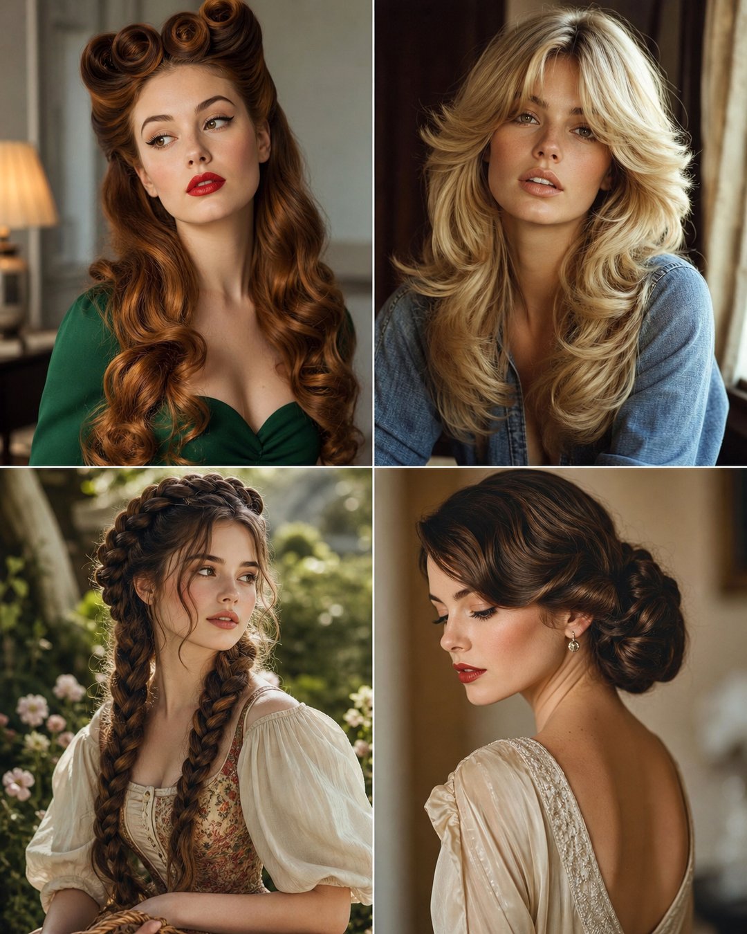 25 Vintage Hairstyles for Long Hair With Retro Charm