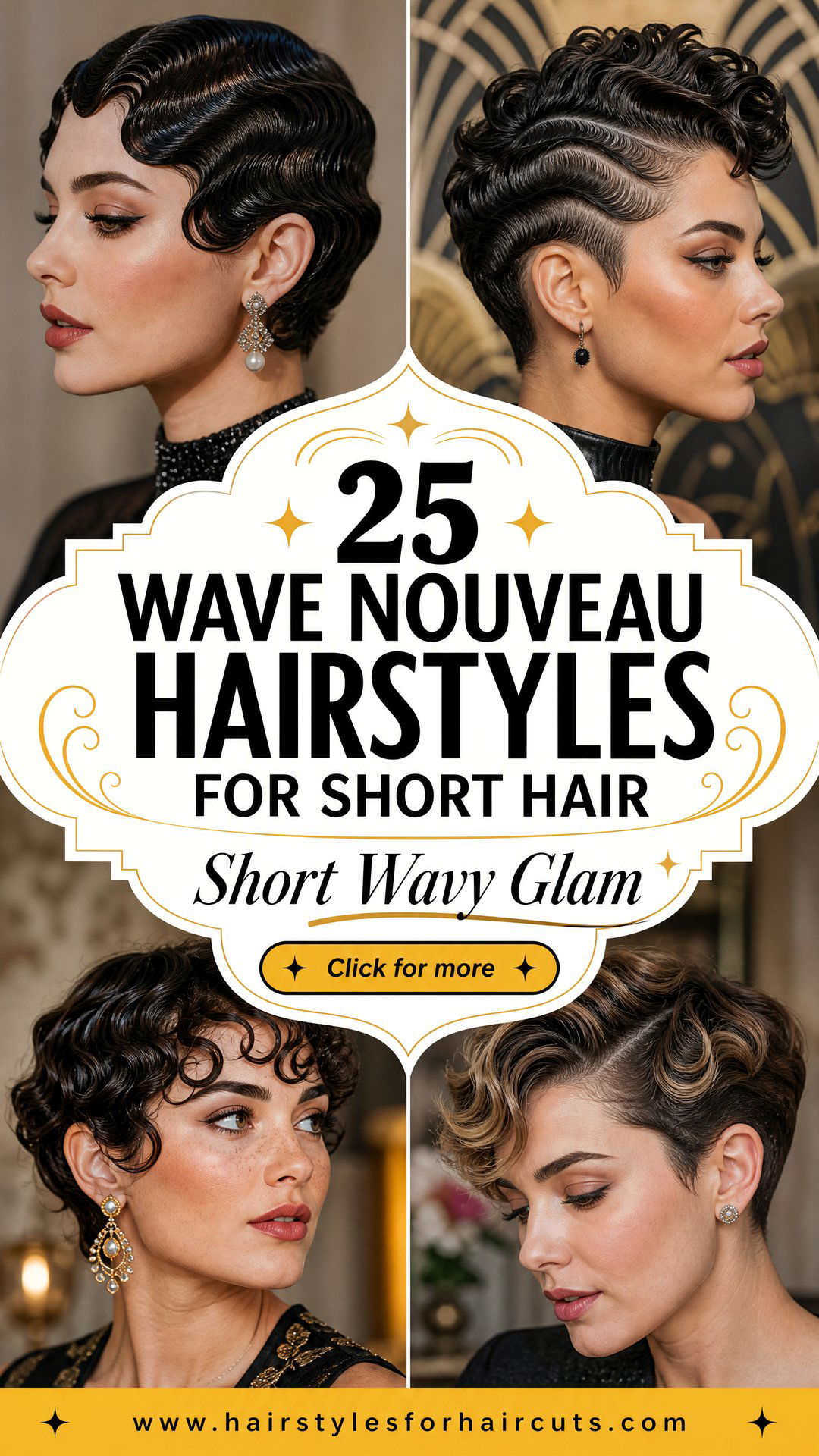 25 Wave Nouveau Hairstyles for Short Hair Glam - 25 Wave Nouveau Hairstyles for Short Hair Glam