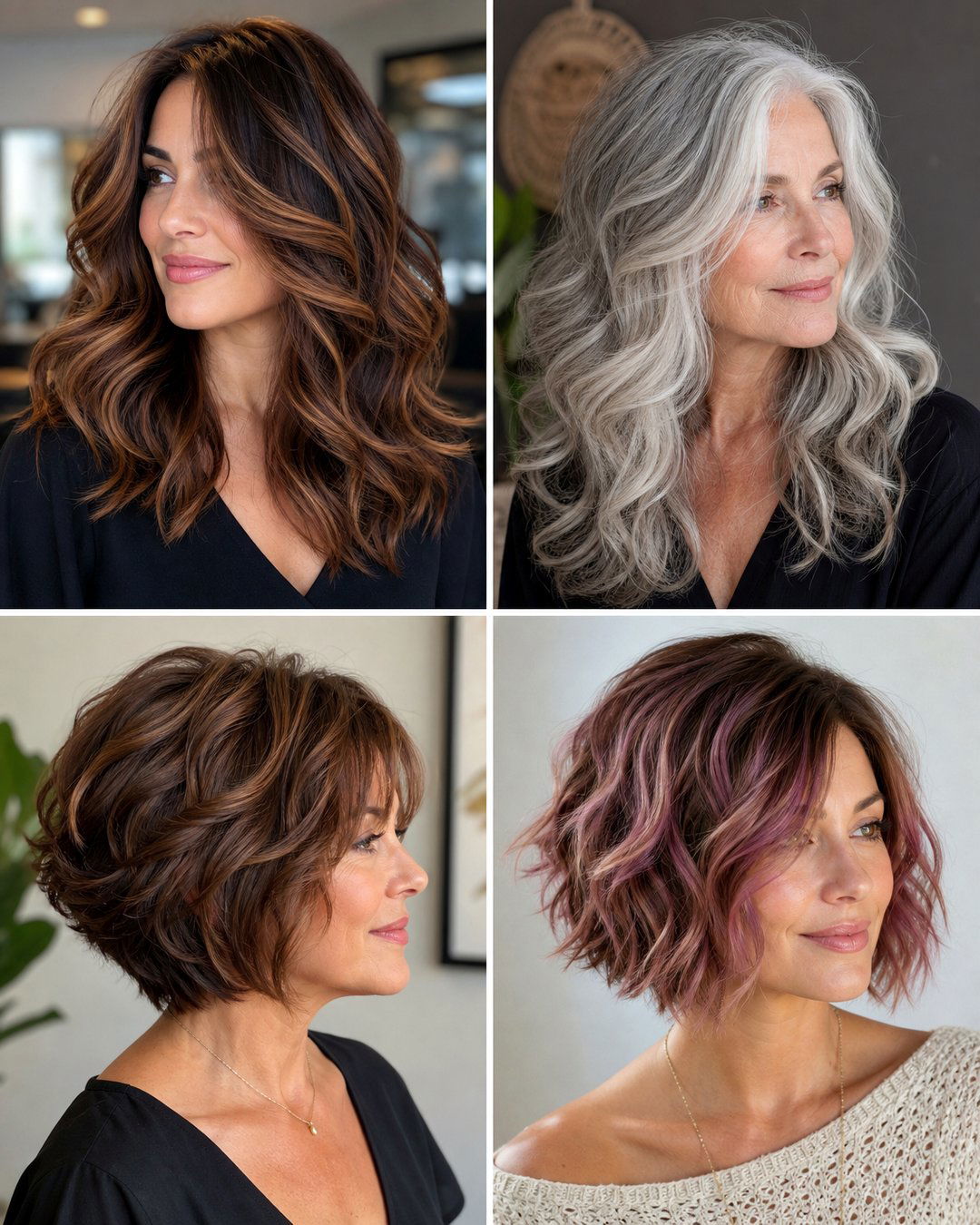 25 Wavy Hair Curly Hairstyles Over 60 to Look Younger