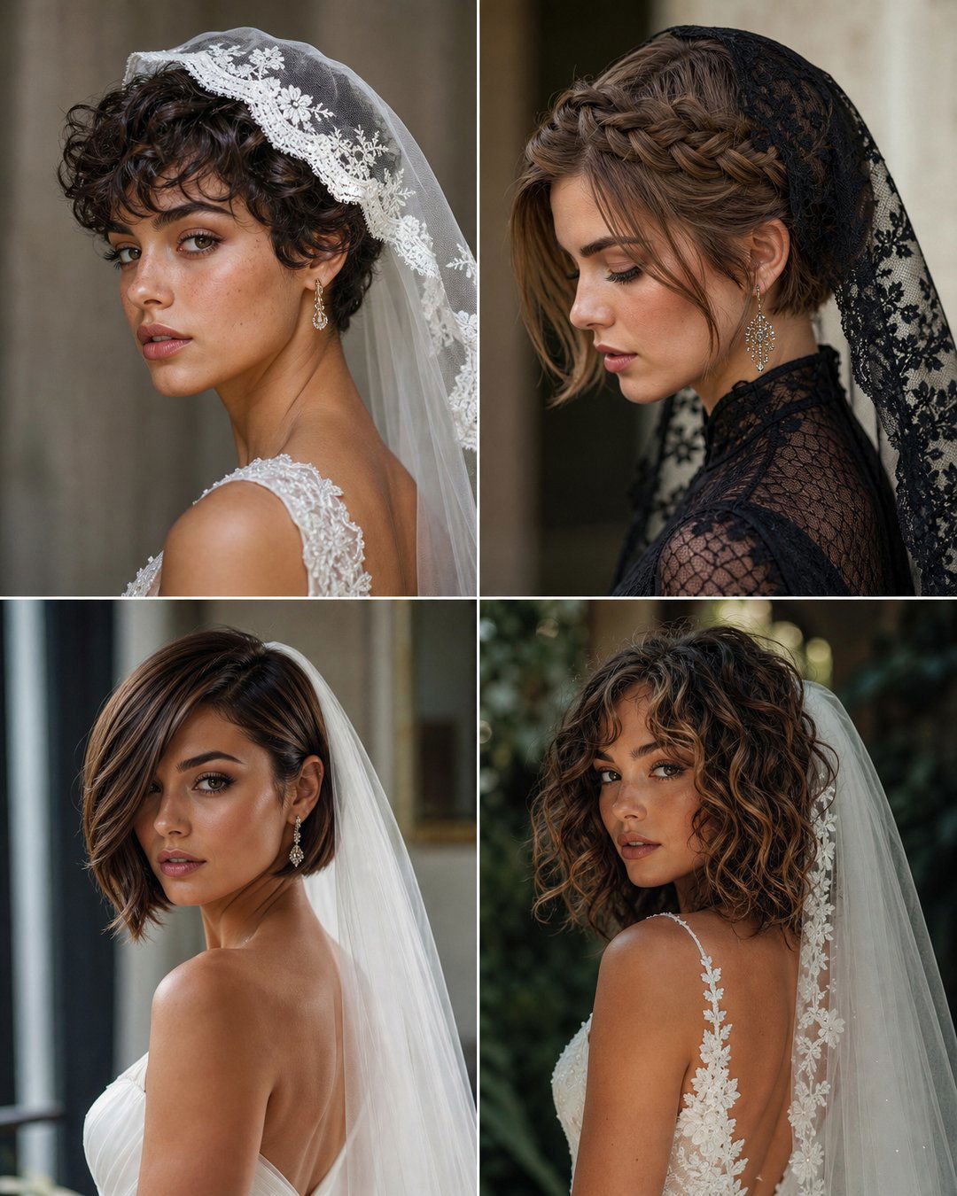 25 Wedding Hairstyles for Short Hair With Veil
