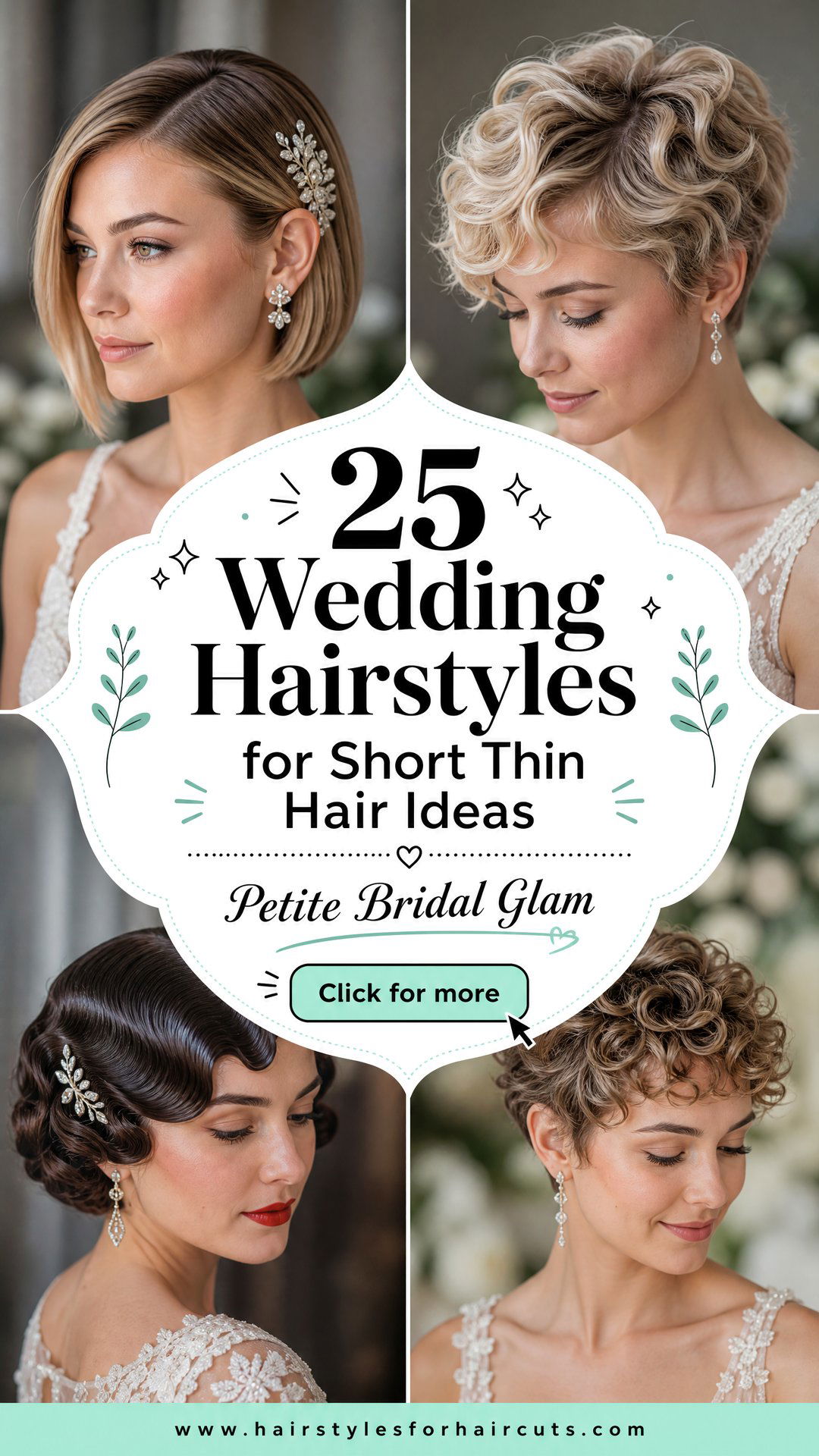 25 Wedding Hairstyles for Short Thin Hair Brides - 25 Wedding Hairstyles for Short Thin Hair Brides