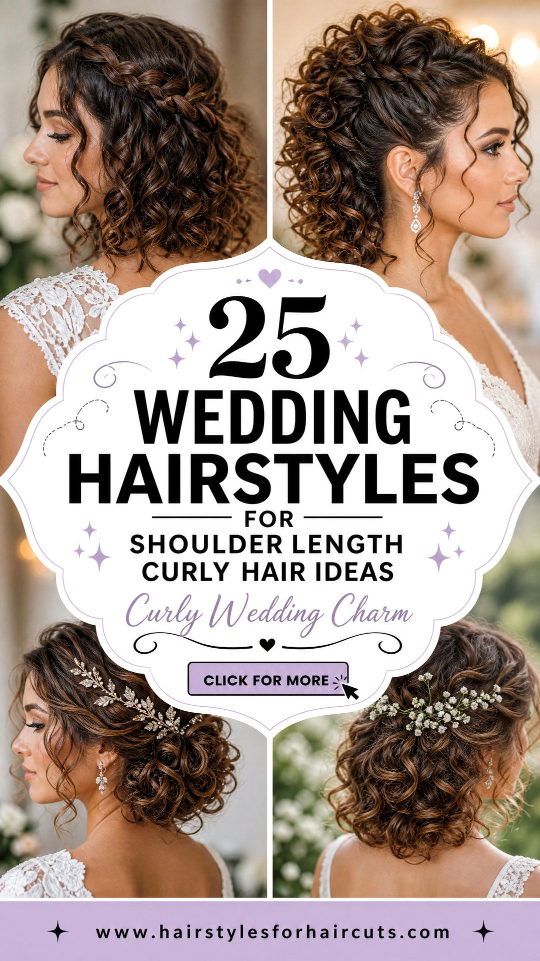 25 Wedding Hairstyles for Shoulder Length Curly Hair - 25 Wedding Hairstyles for Shoulder Length Curly Hair