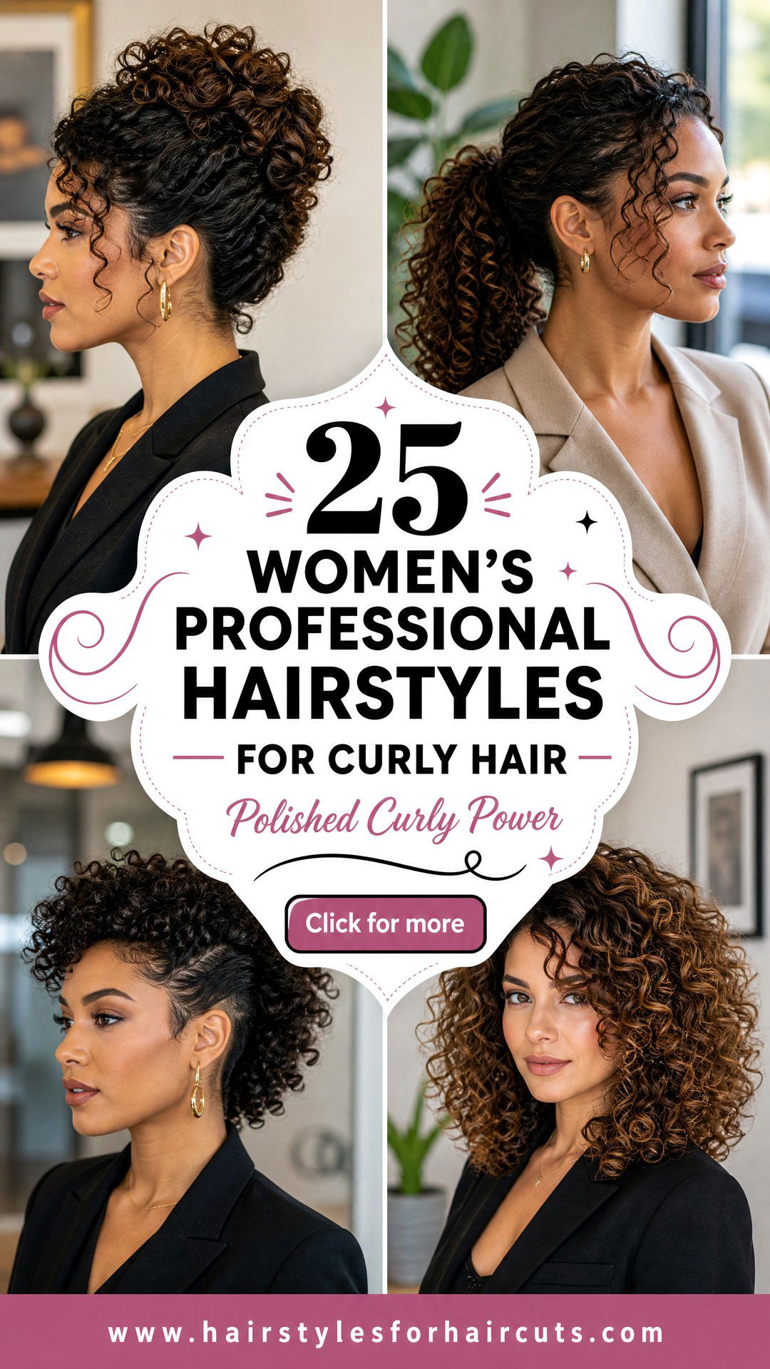25 Womens Professional Hairstyles for Curly Hair - 25 Women’s Professional Hairstyles for Curly Hair