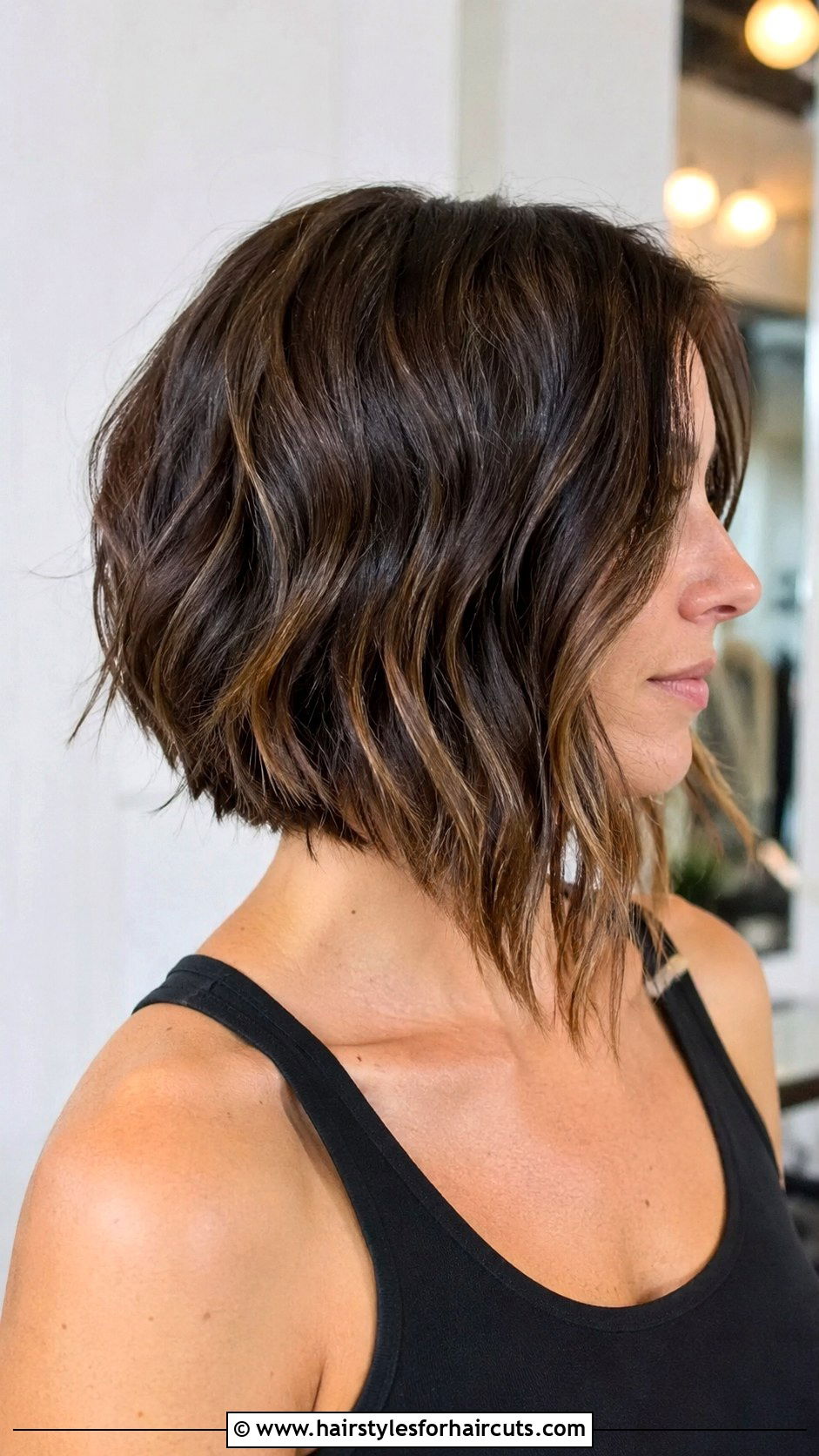 2C Wavy A Line Bob - 25 2c curly haircuts - 25 2c curly haircuts
