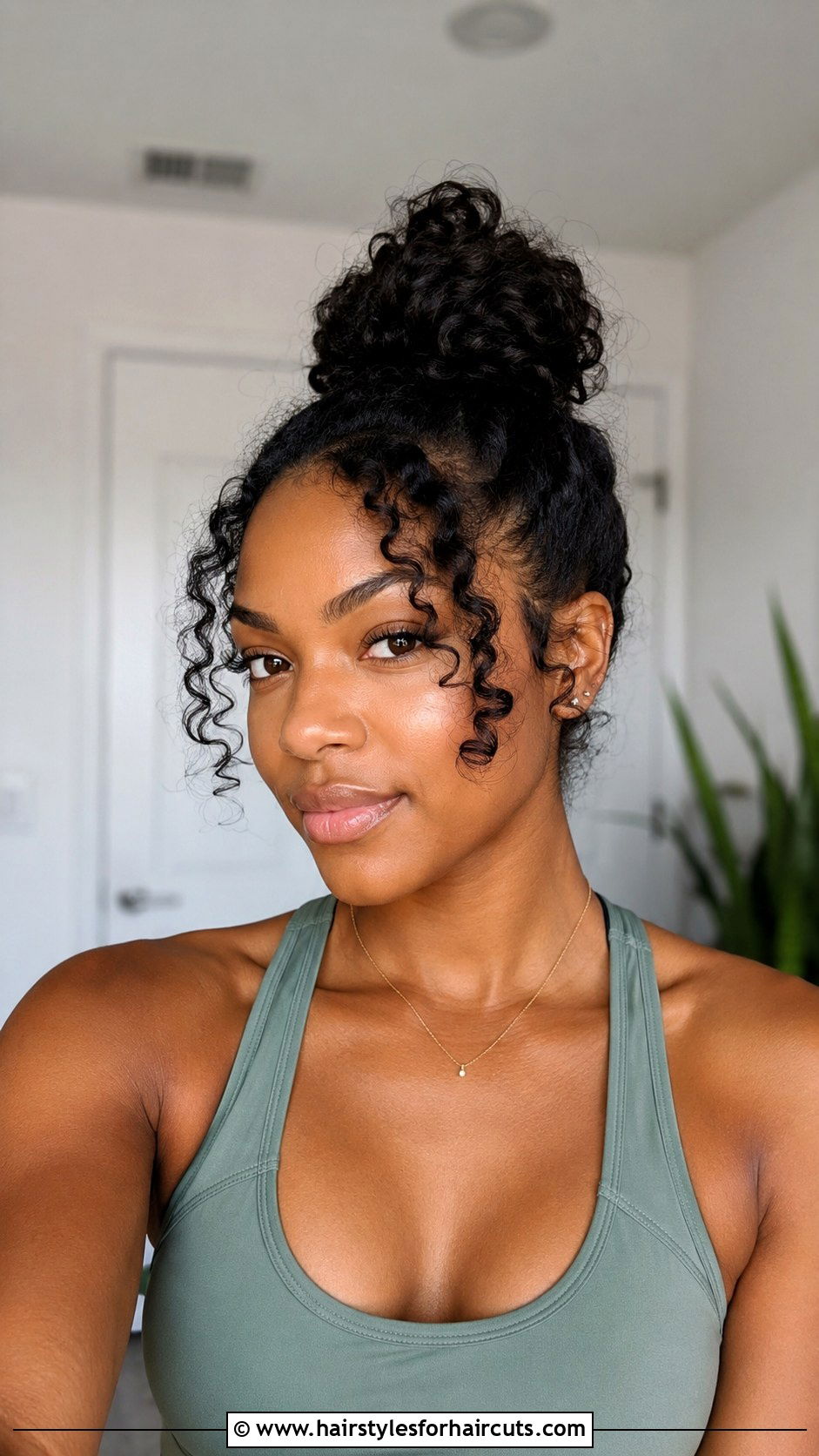 3a Curly Top Knot - 25 3a hairstyles - 25 3a hairstyles