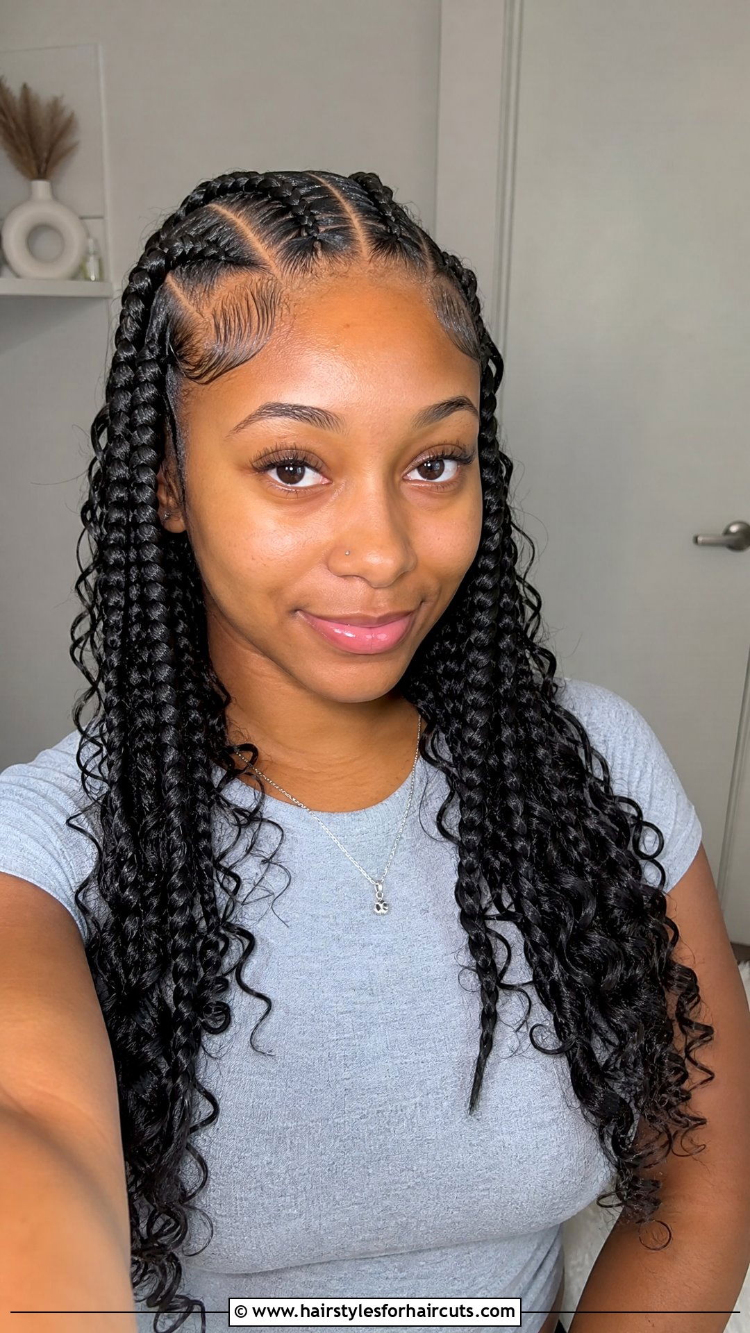 4 Stitch Braids With Curly Ends - 25 4 braid hairstyles black hair - 25 4 braid hairstyles, black hair