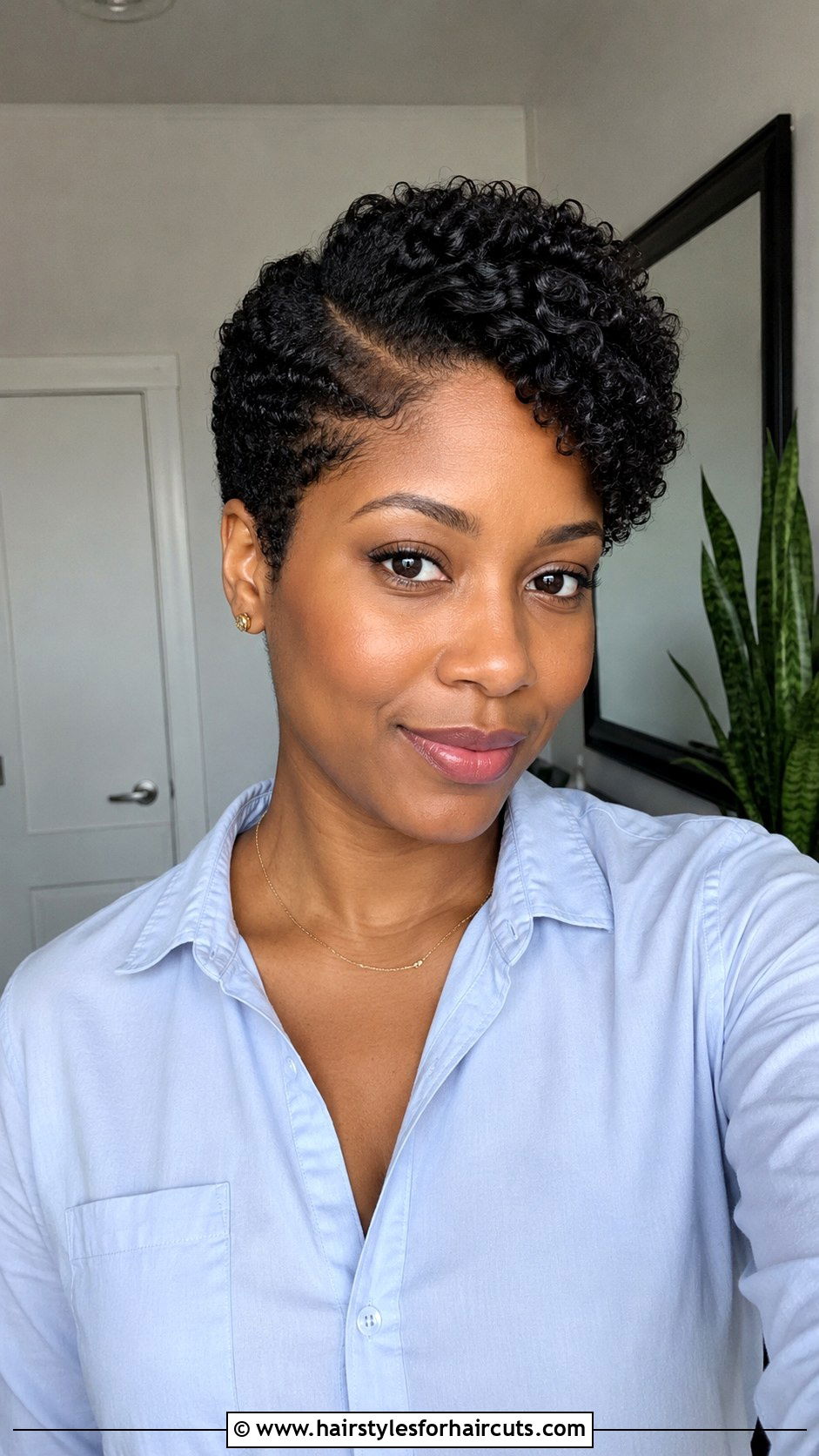 4C Short Side Part TWA - 25 4c short hairstyles - 25 4c short hairstyles