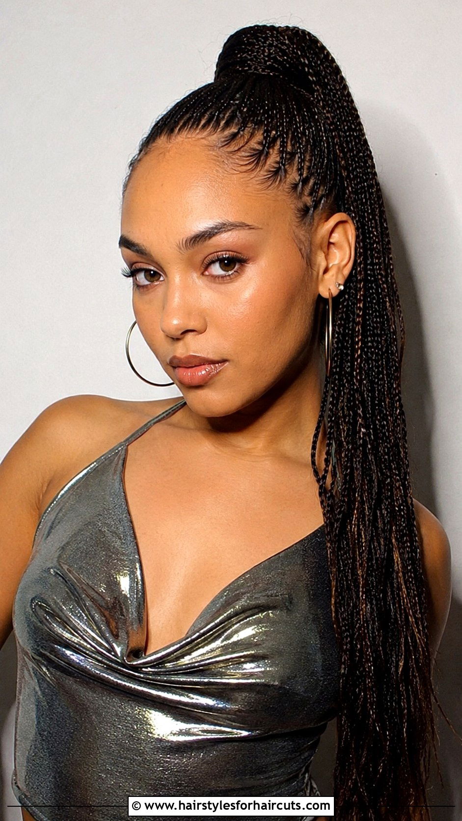 90s Micro Braid Ponytail - 25 90s hairstyles for women - 25 90s hairstyles for women
