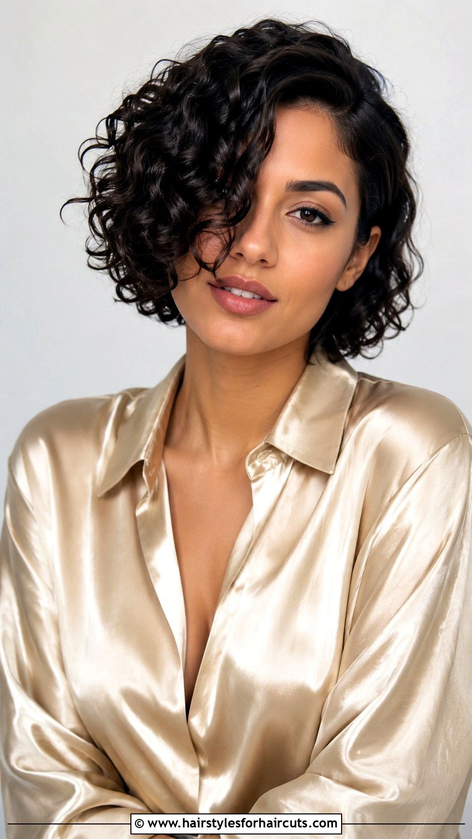 90s Side Swept Curly Bob - 25 90s hairstyles curly hair - 25 90s hairstyles curly hair