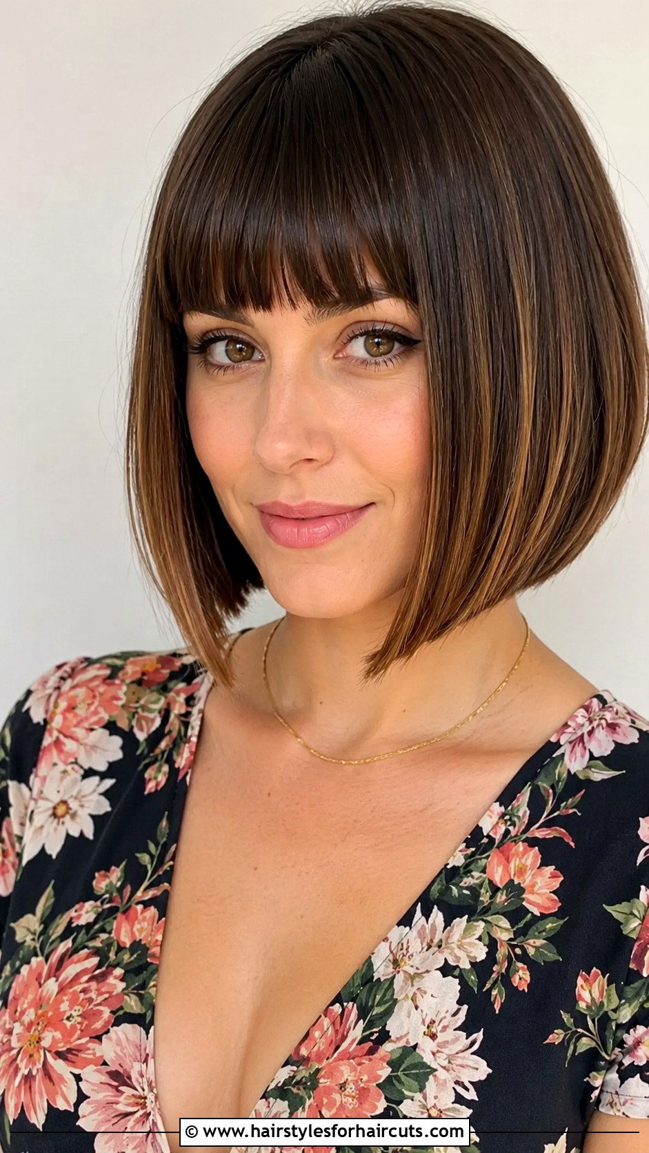 A Line Bob With Bangs - 25 a line haircuts - 25 a line haircuts