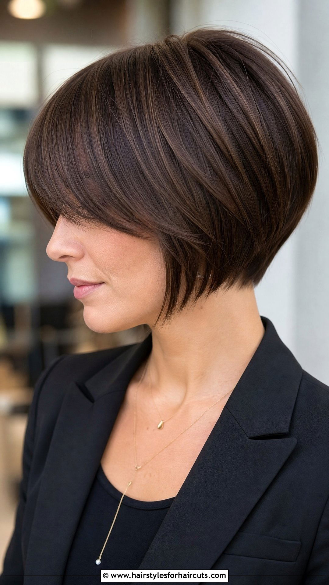 A Line Bob With Long Bangs - 25 haircuts for fine hair with bangs - 25 haircuts for fine hair with bangs