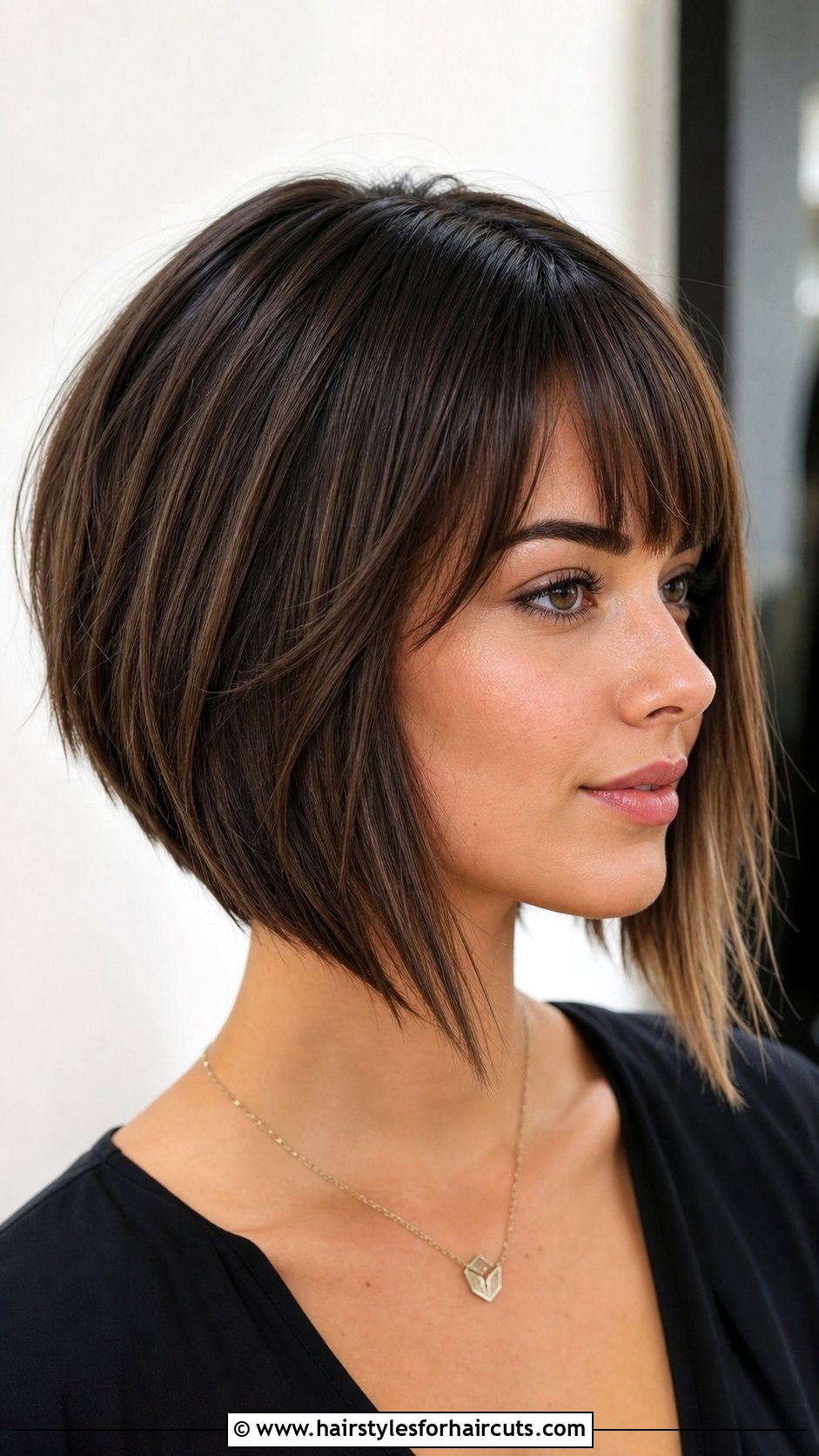 A Line Bob With Textured Fringe - 25 textured fringe haircuts straight hair - 25 textured fringe haircuts straight hair