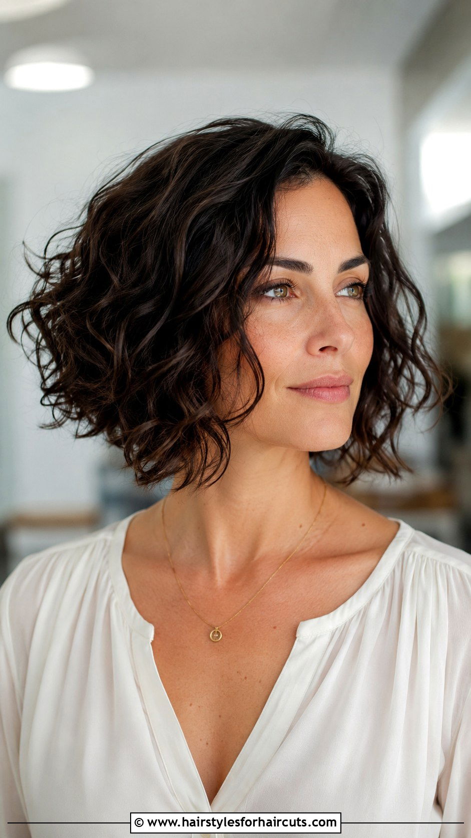 A Line Curly Bob - 25 bob haircuts curly hair - 25 bob haircuts curly hair