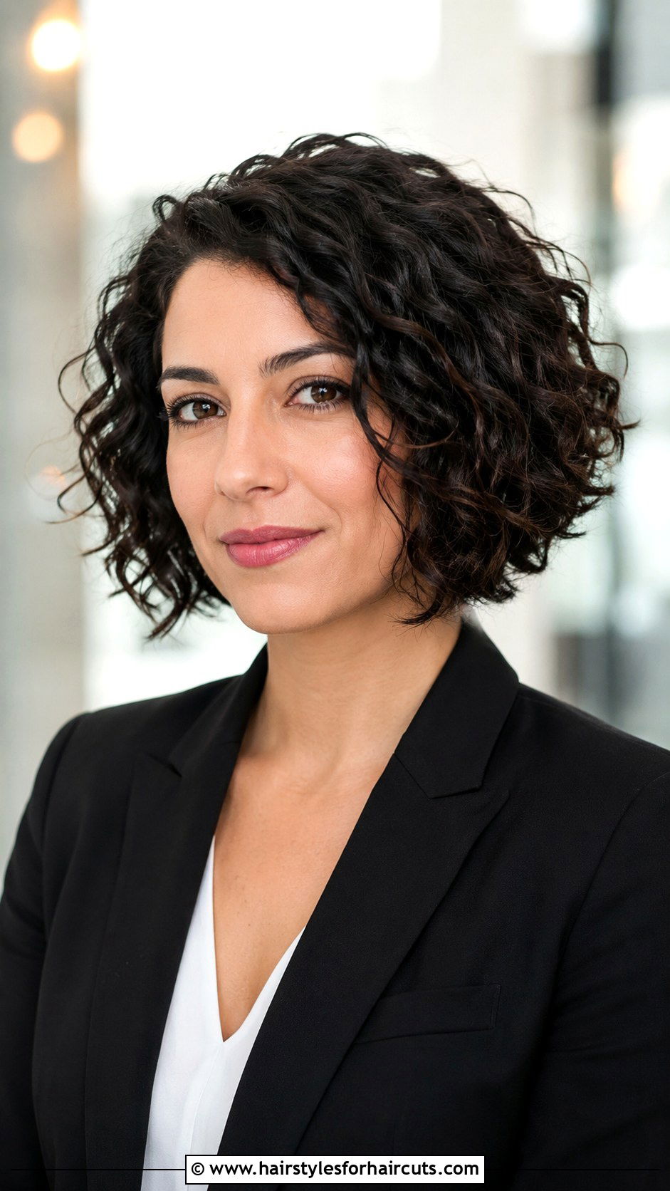 A Line Curly Bob - 25 chin length haircuts for curly hair - 25 chin length haircuts for curly hair