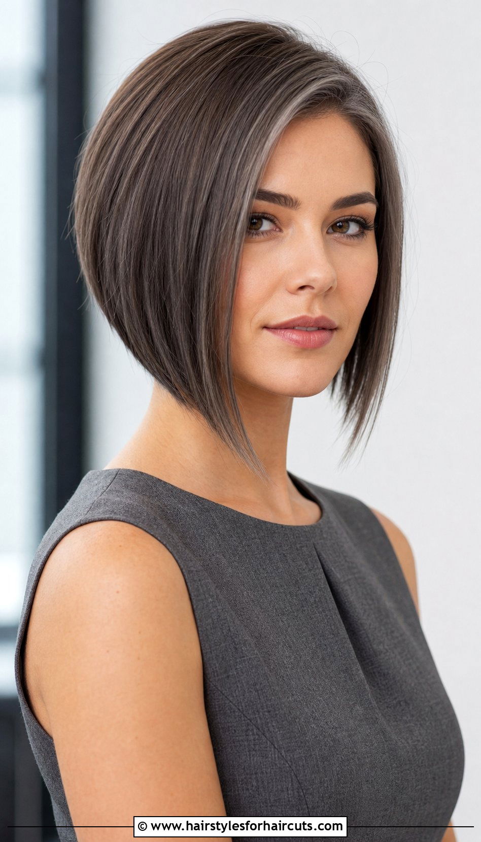 A Line Gray Bob - 25 bob natural gray hairstyles - 25 bob natural gray hairstyles