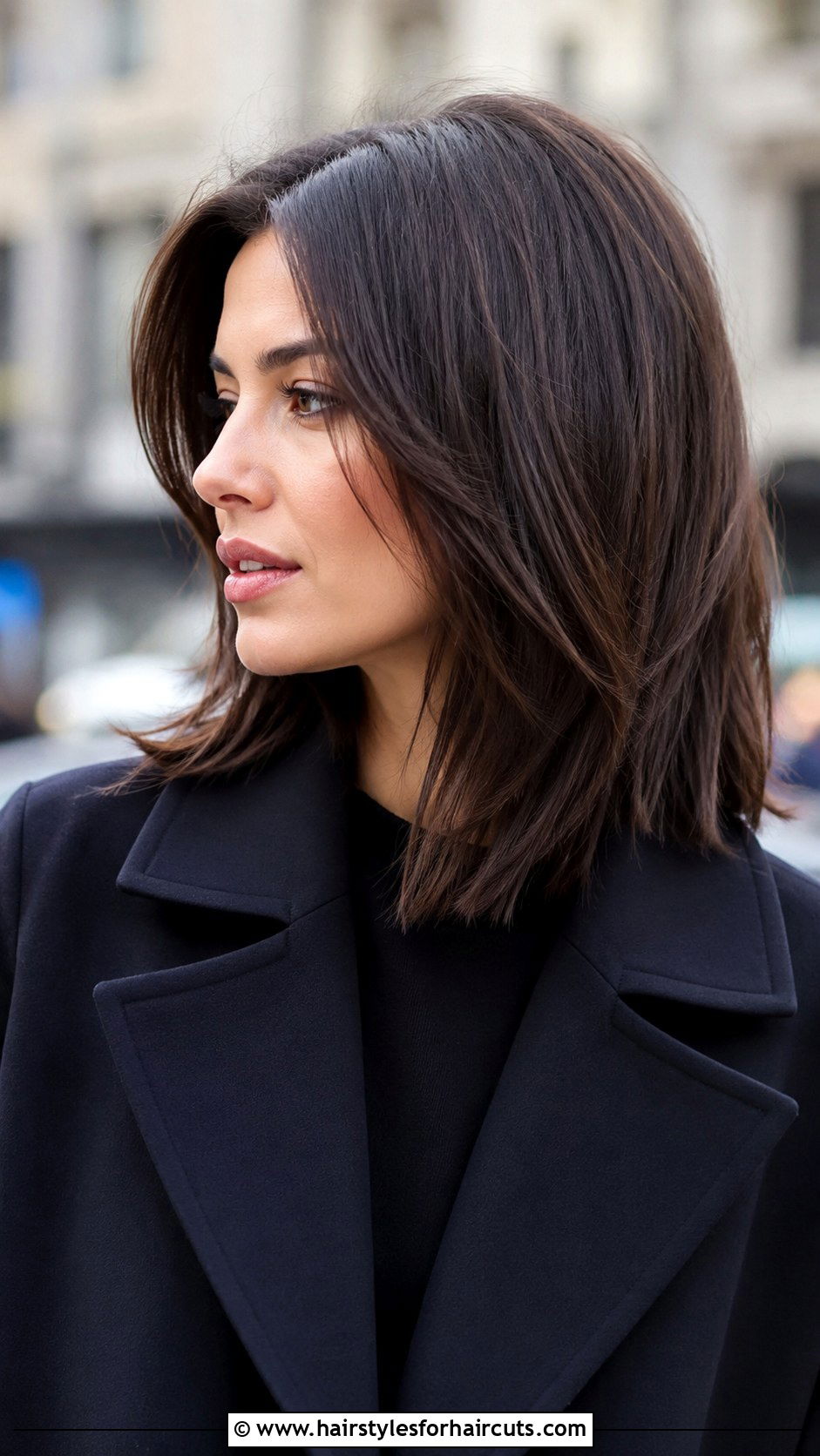 A Line Medium Cut With Front Layers - 25 medium length front layer haircuts - 25 medium length front layer haircuts