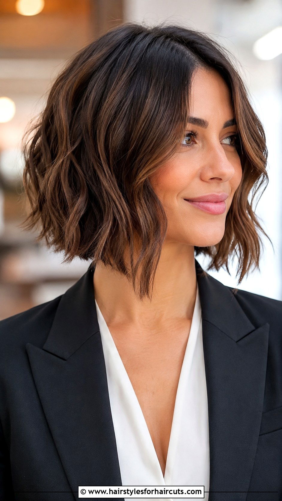 A Line Wavy Bob With Face Framing - 25 face framing haircuts for wavy hair - 25 face framing haircuts for wavy hair