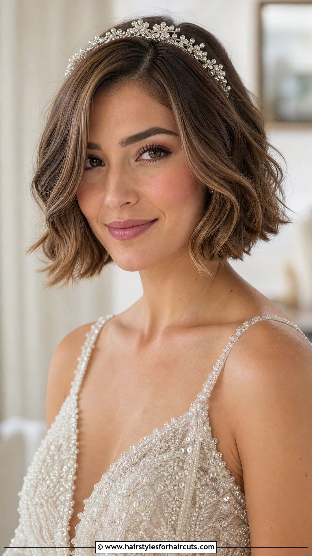 Accessorized Bob Wedding Hair - 25 wedding hairstyles for bobbed hair - 25 wedding hairstyles for bobbed hair