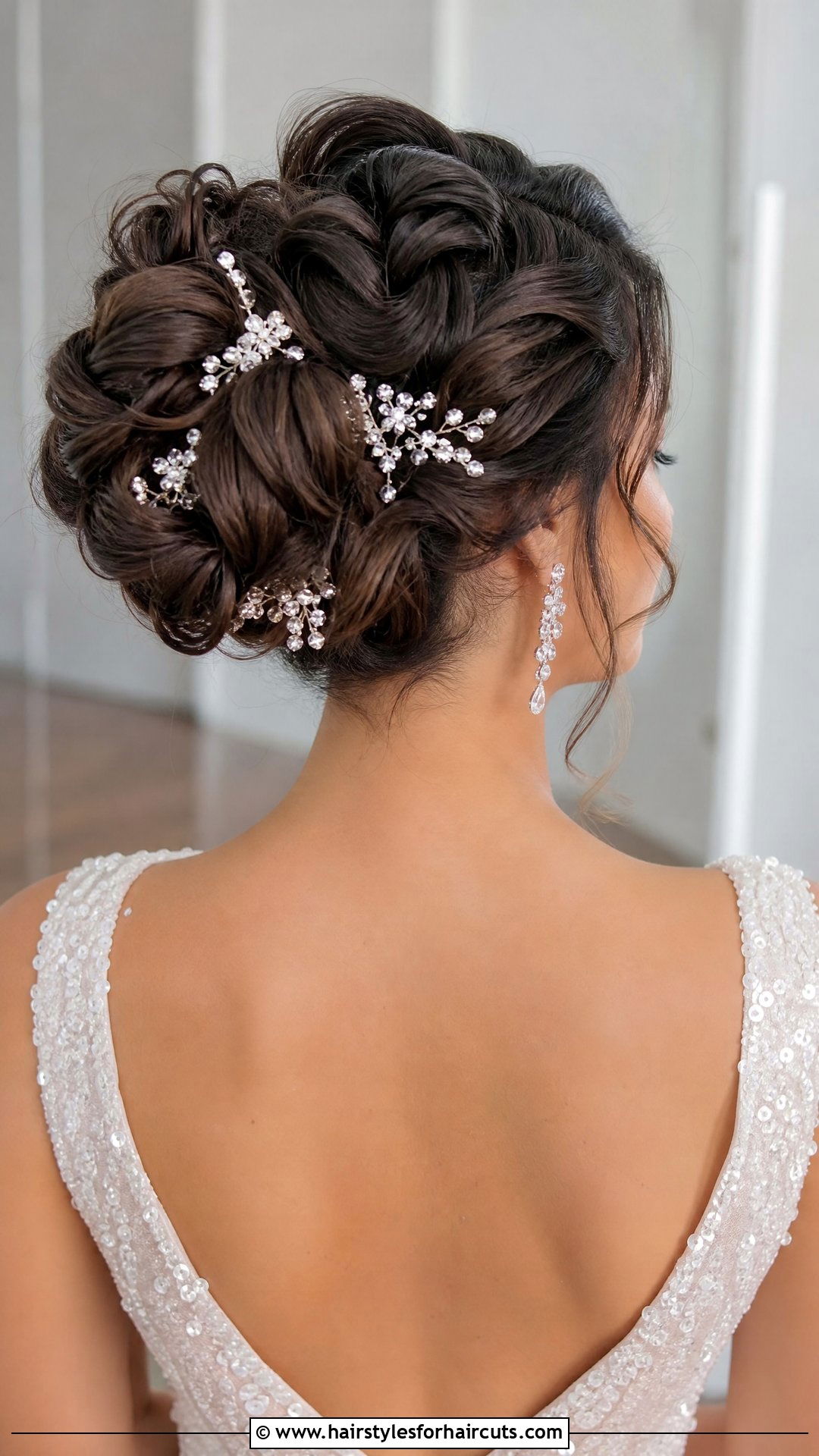 Accessorized Bridal Bun - 25 bun hairstyles for wedding - 25 bun hairstyles for wedding