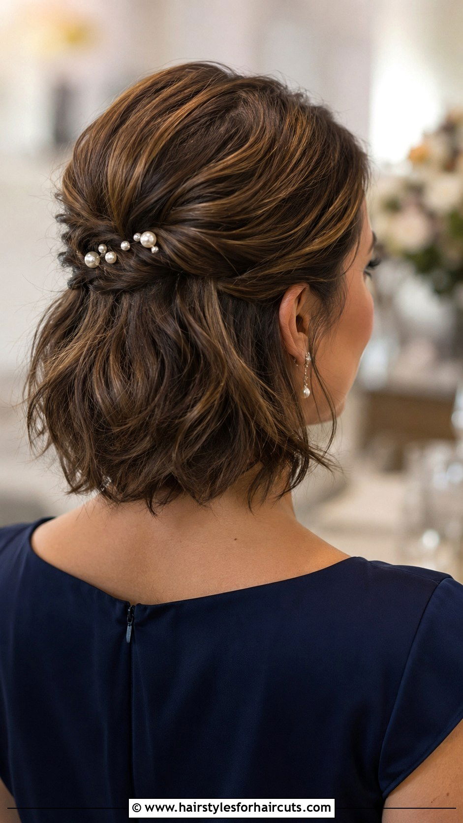 Accessorized Half Updo For Short Hair - 25 easy updo hairstyles for short hair - 25 easy updo hairstyles for short hair