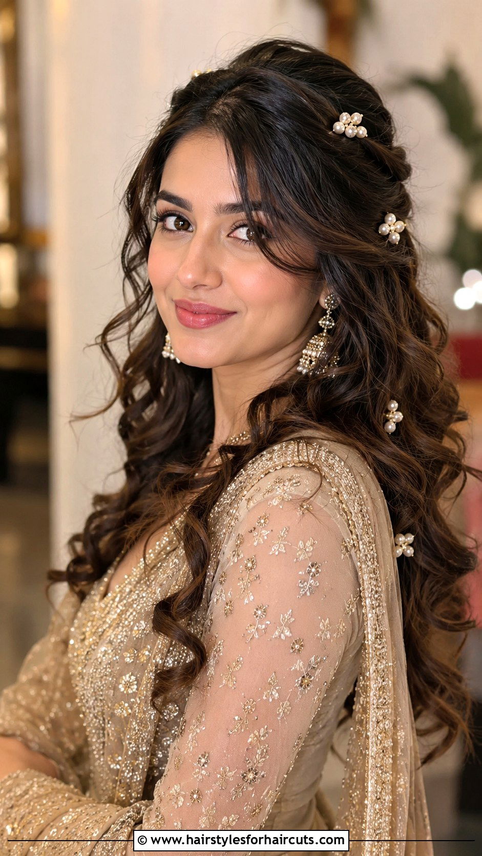 Accessorized Loose Curls Long Hair - 25 long hair birthday hairstyles - 25 long hair birthday hairstyles