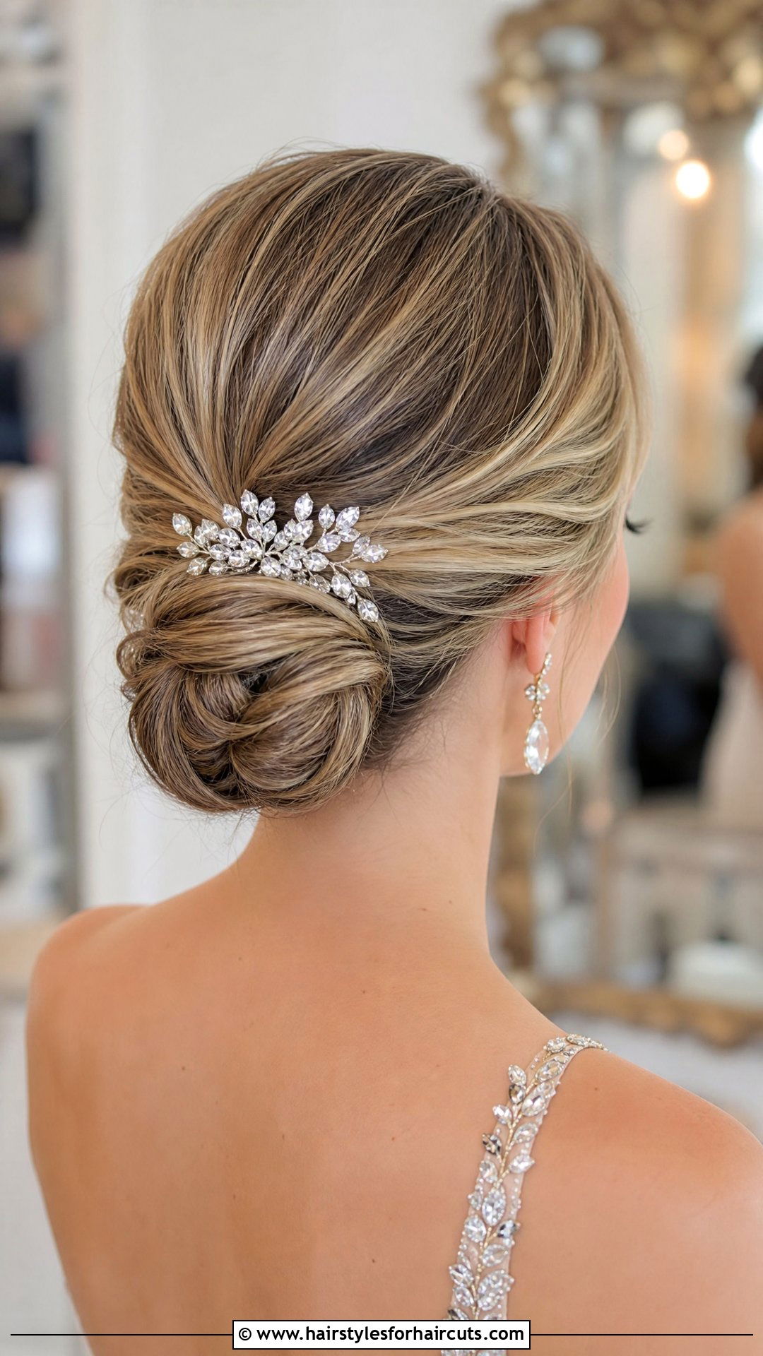 Accessorized Low Bun Wedding Guest Straight Hair - 25 wedding guest hairstyles straight hair - 25 wedding guest hairstyles straight hair