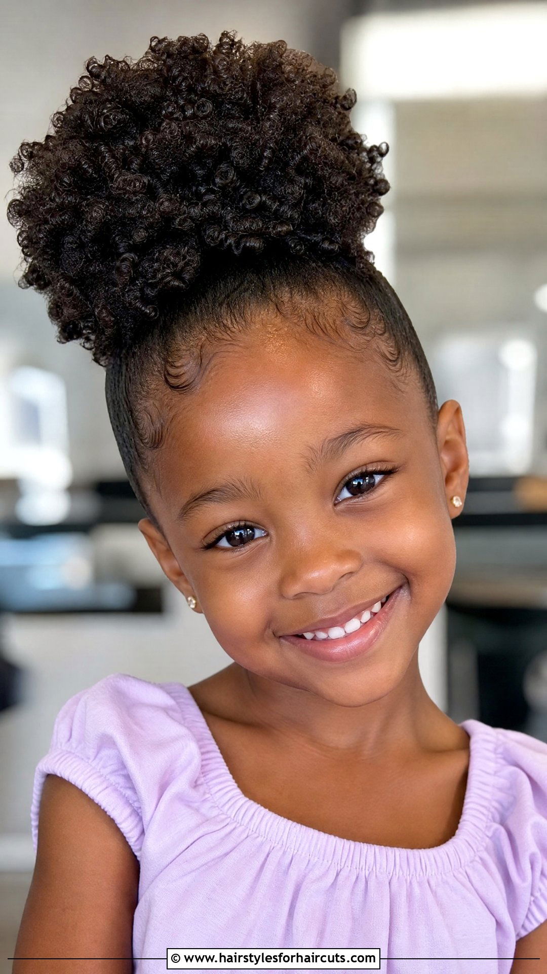 Afro Puff - 25 natural hair little black girl hairstyles - 25 natural hair little black girl hairstyles