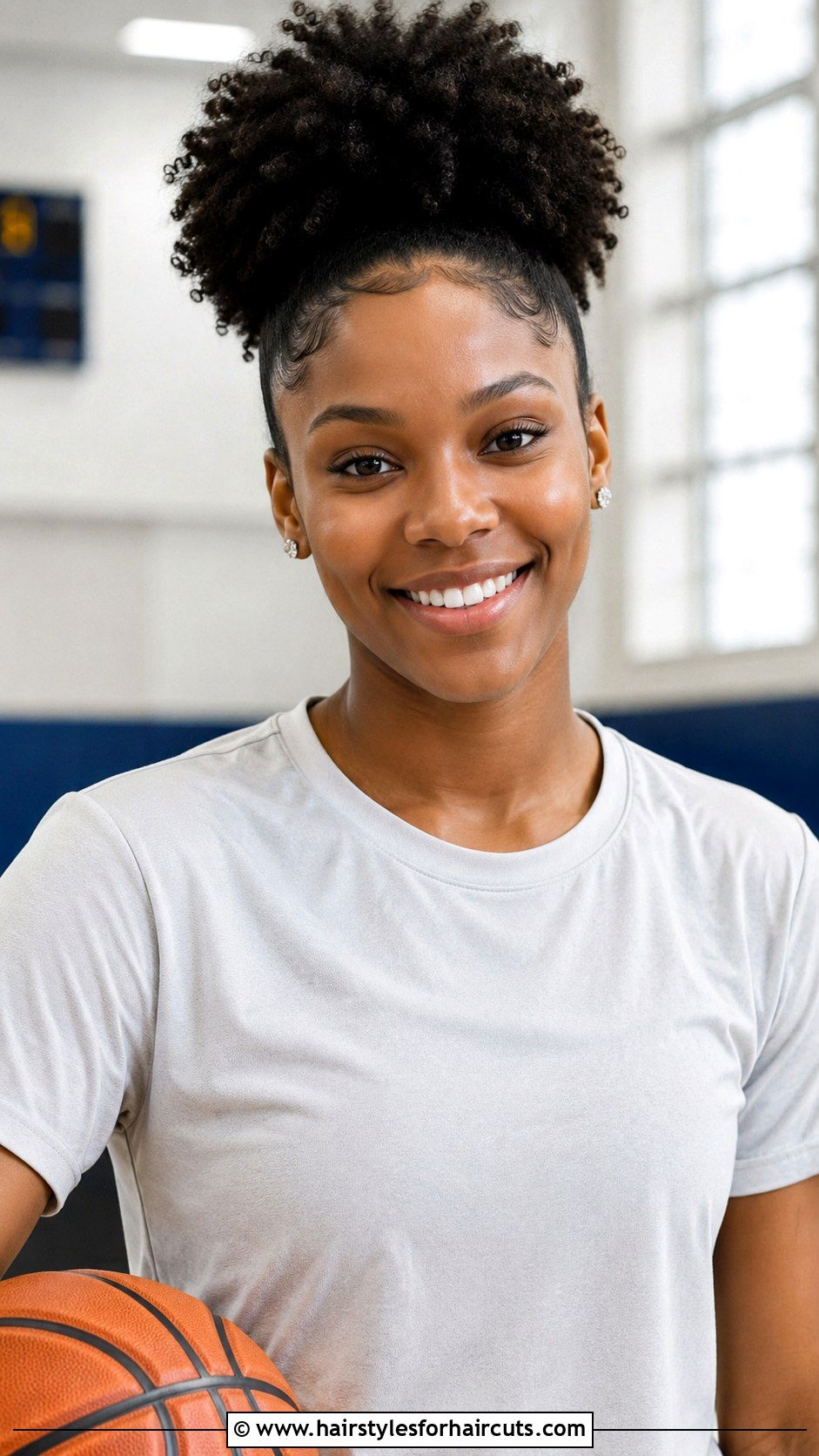 Afro Puff Basketball Hairstyle - 25 basketball hairstyles - 25 basketball hairstyles