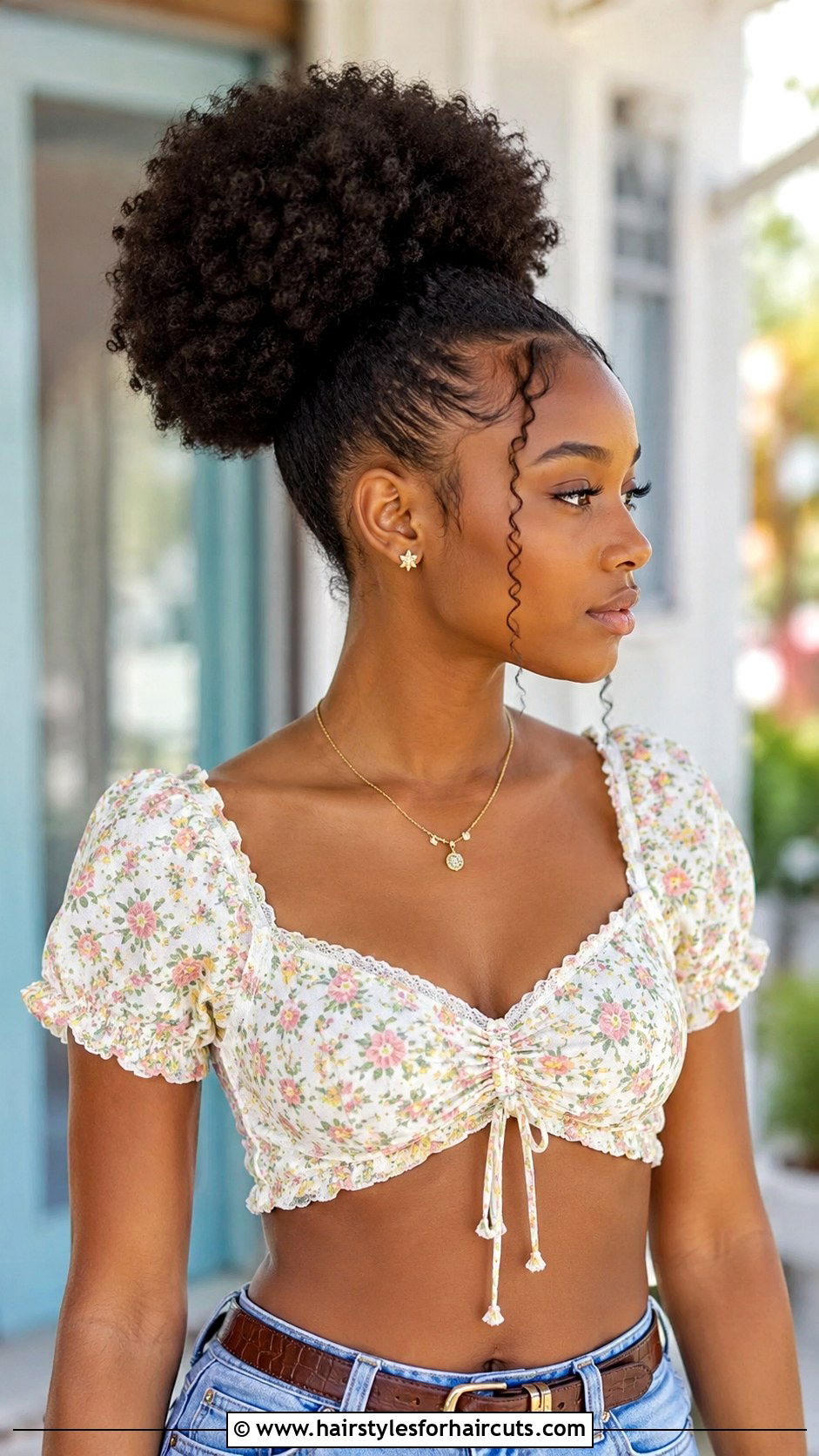 Afro Puff Drawstring Ponytail - 25 fake ponytail hairstyles for black hair - 25 fake ponytail hairstyles for black hair