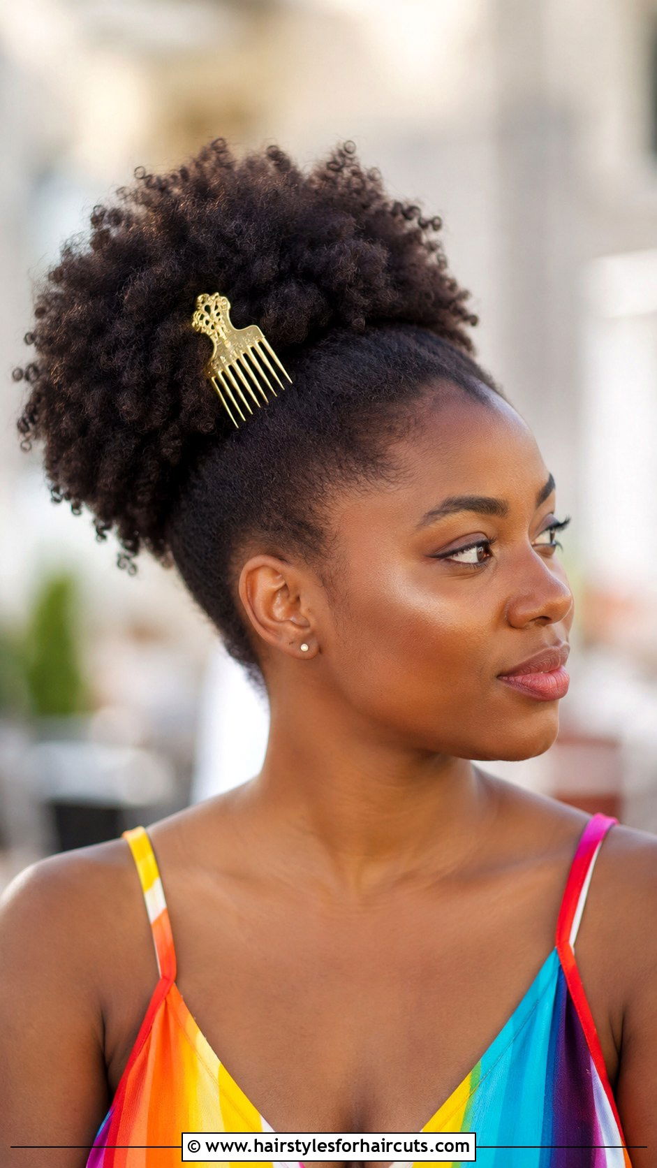 Afro Puff With Hair Comb - 25 hairstyles with hair comb - 25 hairstyles with hair comb