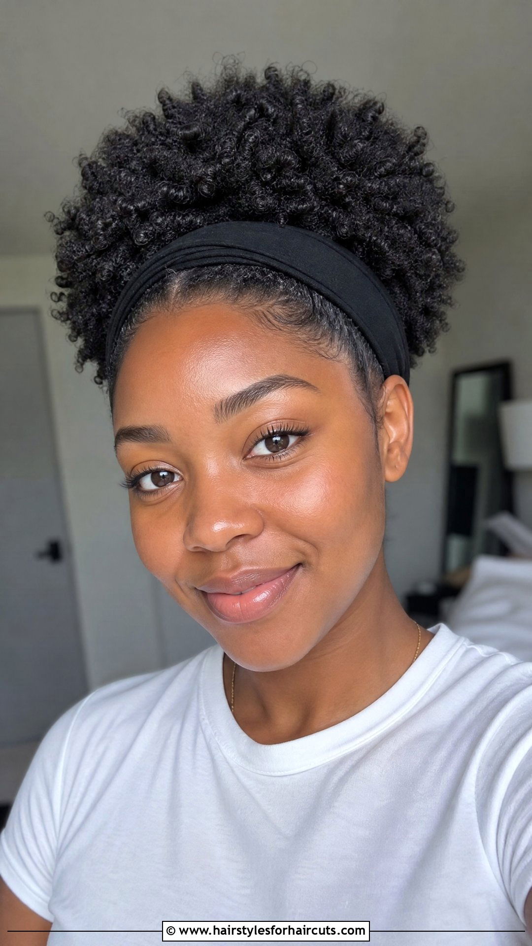 Afro Puff With Headband - 25 puff hairstyles - 25 puff hairstyles