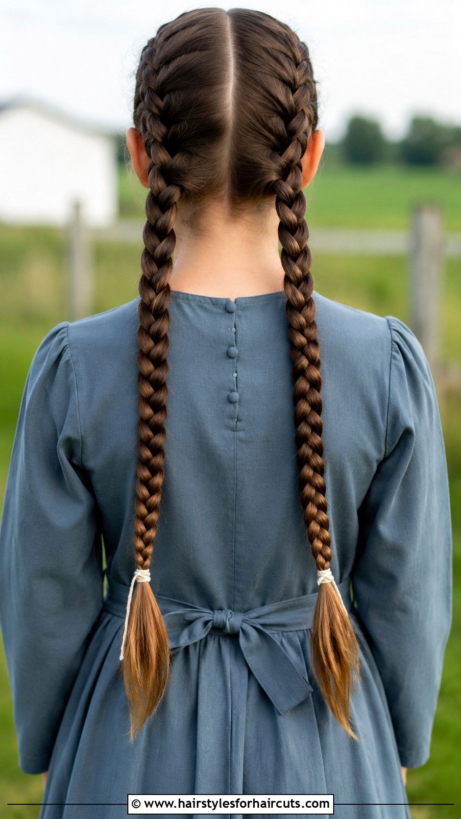 Amish Girls Long Braided Pigtails - 25 amish haircuts - 25 amish haircuts