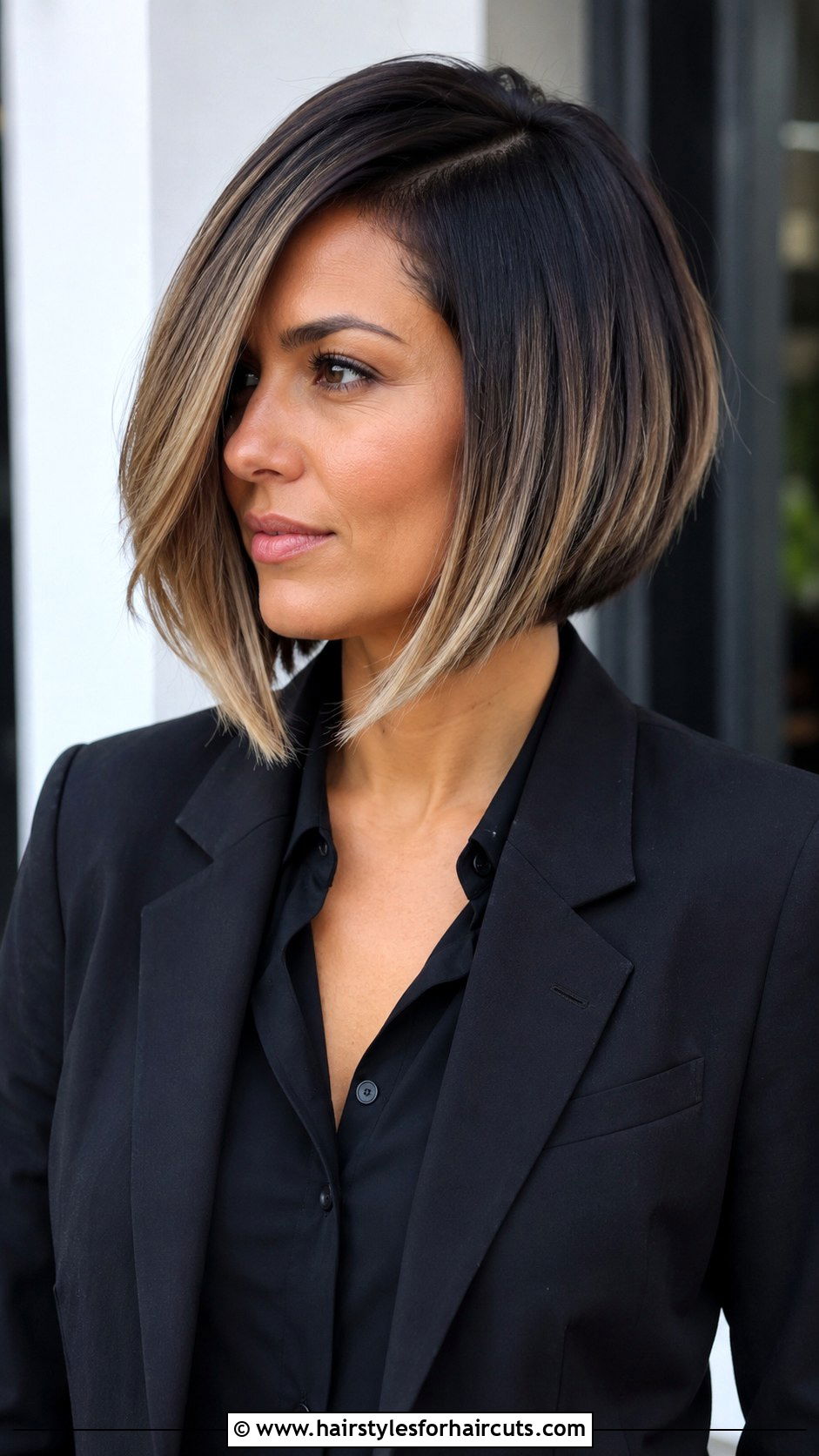 Angled Balayage Bob Haircut - 25 balayage hair bob haircuts - 25 balayage hair bob haircuts