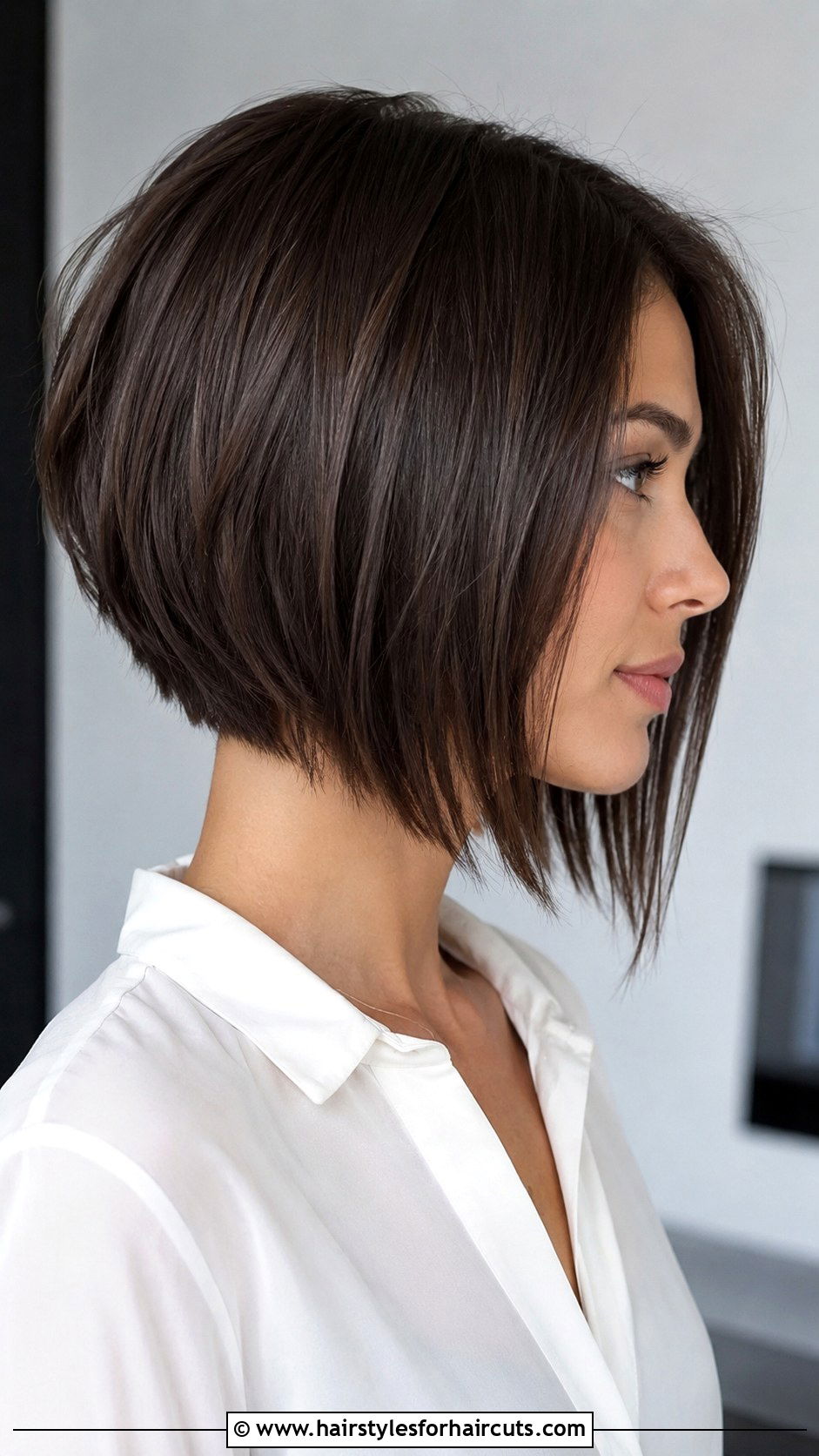 Angled Bob Haircut - 25 haircuts for white hair over 60 - 25 haircuts for white hair over 60