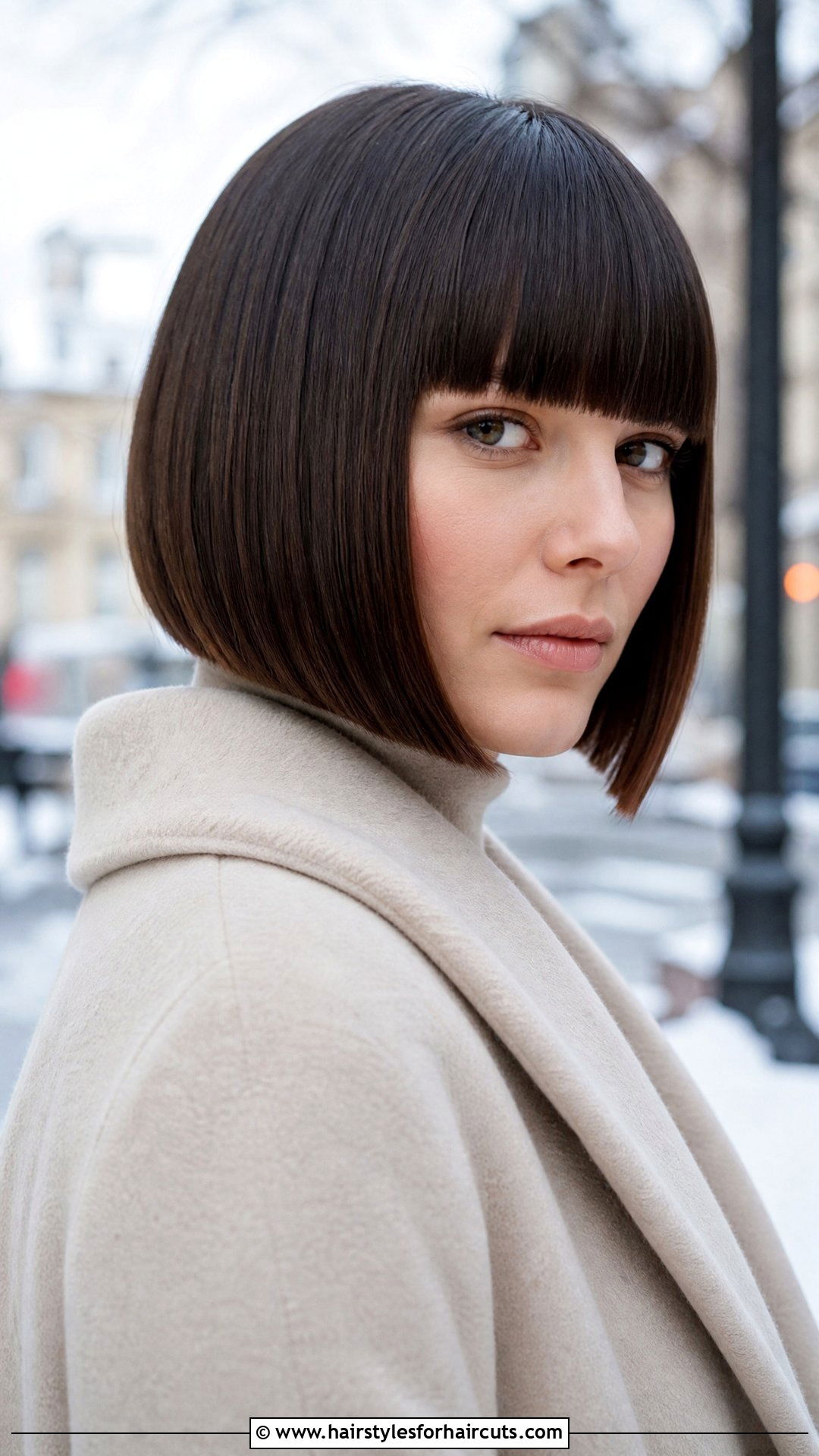 Angled Bob With Blunt Bangs - 25 fine hair short bob haircuts with bangs - 25 fine hair short bob haircuts with bangs