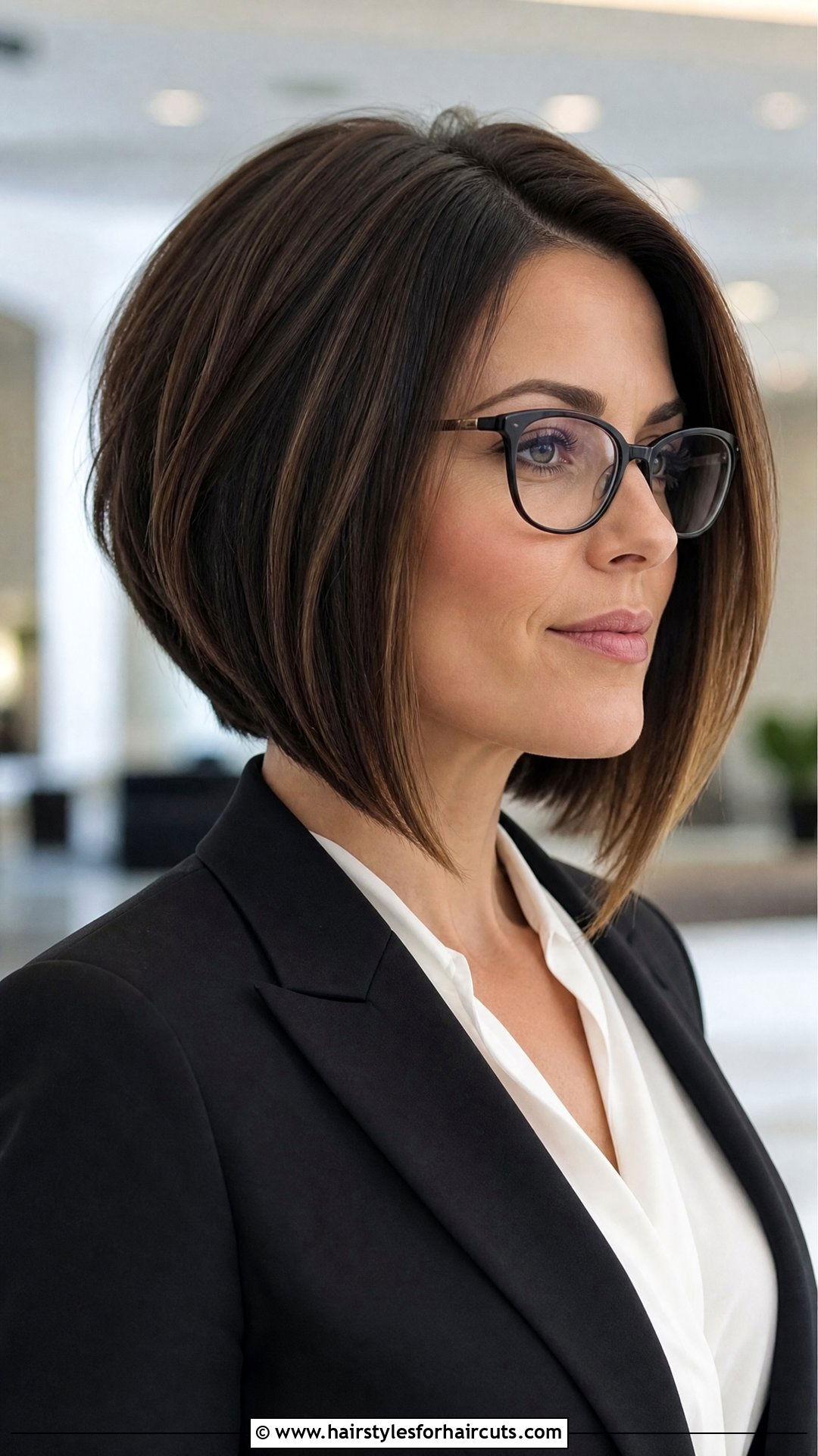 Angled Bob With Glasses - 25 short haircuts for women with glasses - 25 short haircuts for women with glasses