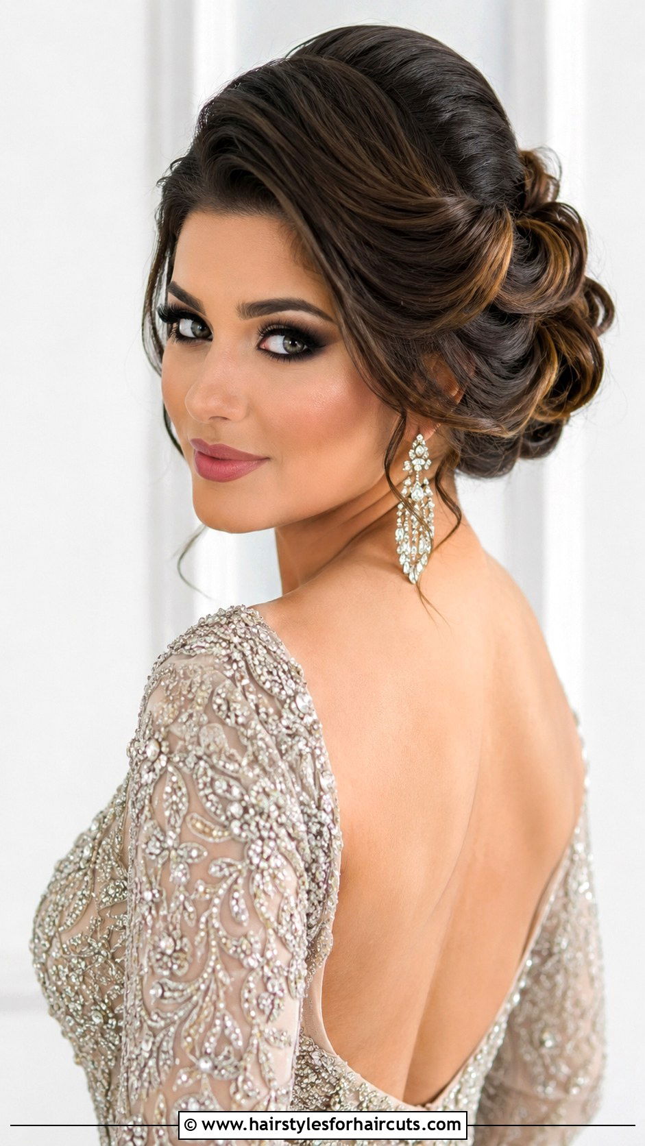 Arabian Twisted Updo With Volume - 25 arabian hairstyles - 25 arabian hairstyles
