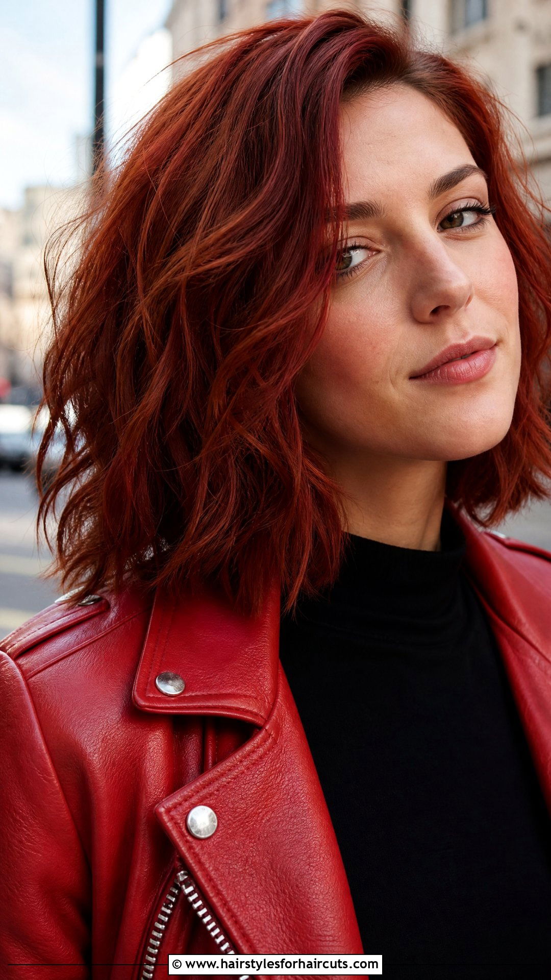 Aries Bold Red Lob - 25 zodiac hairstyles - 25 zodiac hairstyles