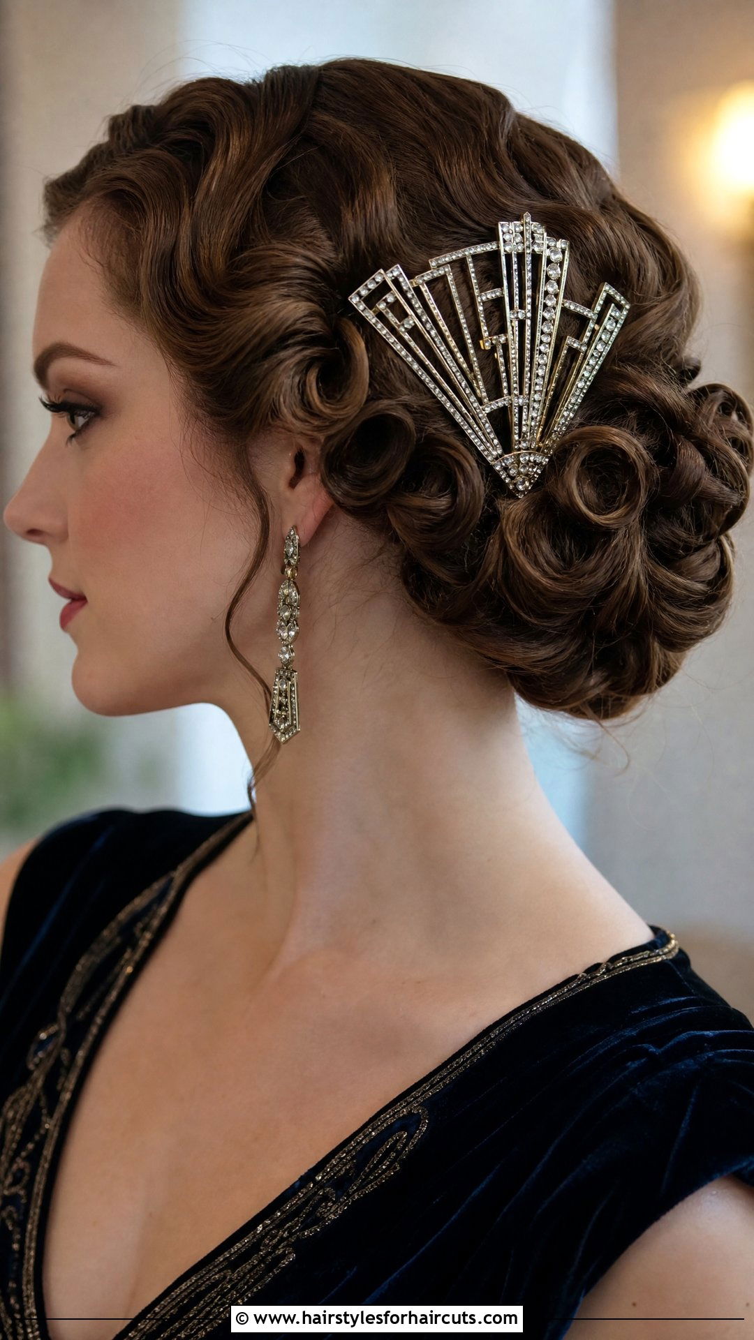Art Deco Accessories Updo - 25 flapper hairstyles for medium hair - 25 flapper hairstyles for medium hair