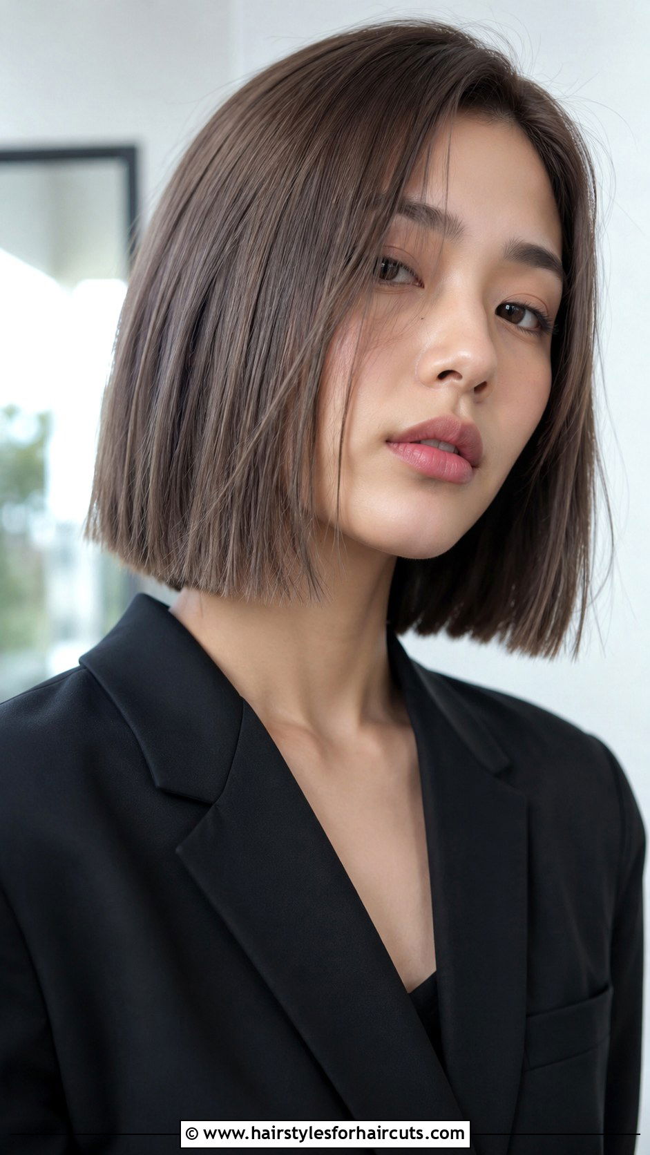 Ash Brown Blunt Cut - 25 brown hairstyles - 25 brown hairstyles