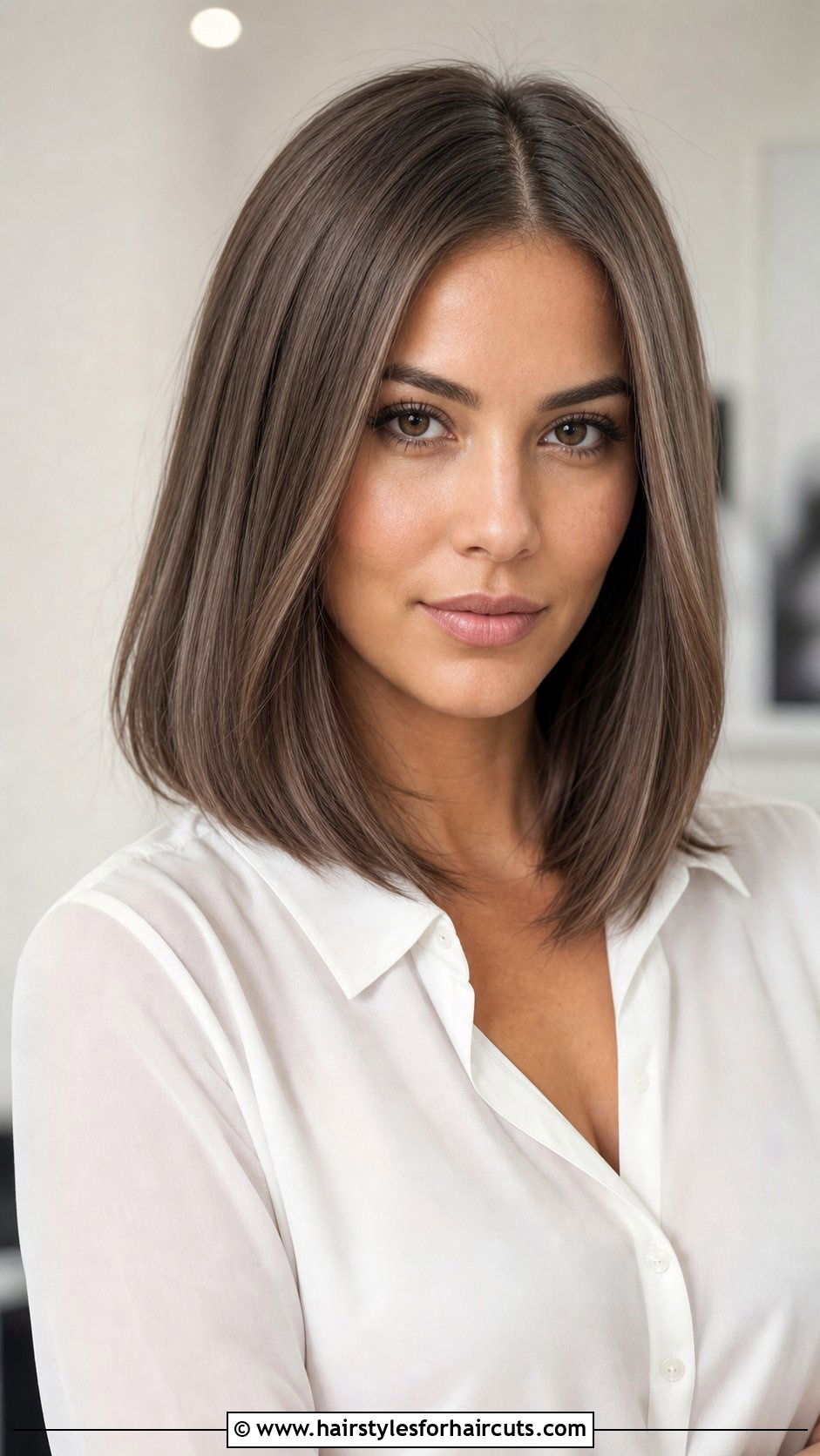 Ash Brown Shoulder Length Hairstyle - 25 hairstyles to dye your hair - 25 hairstyles to dye your hair